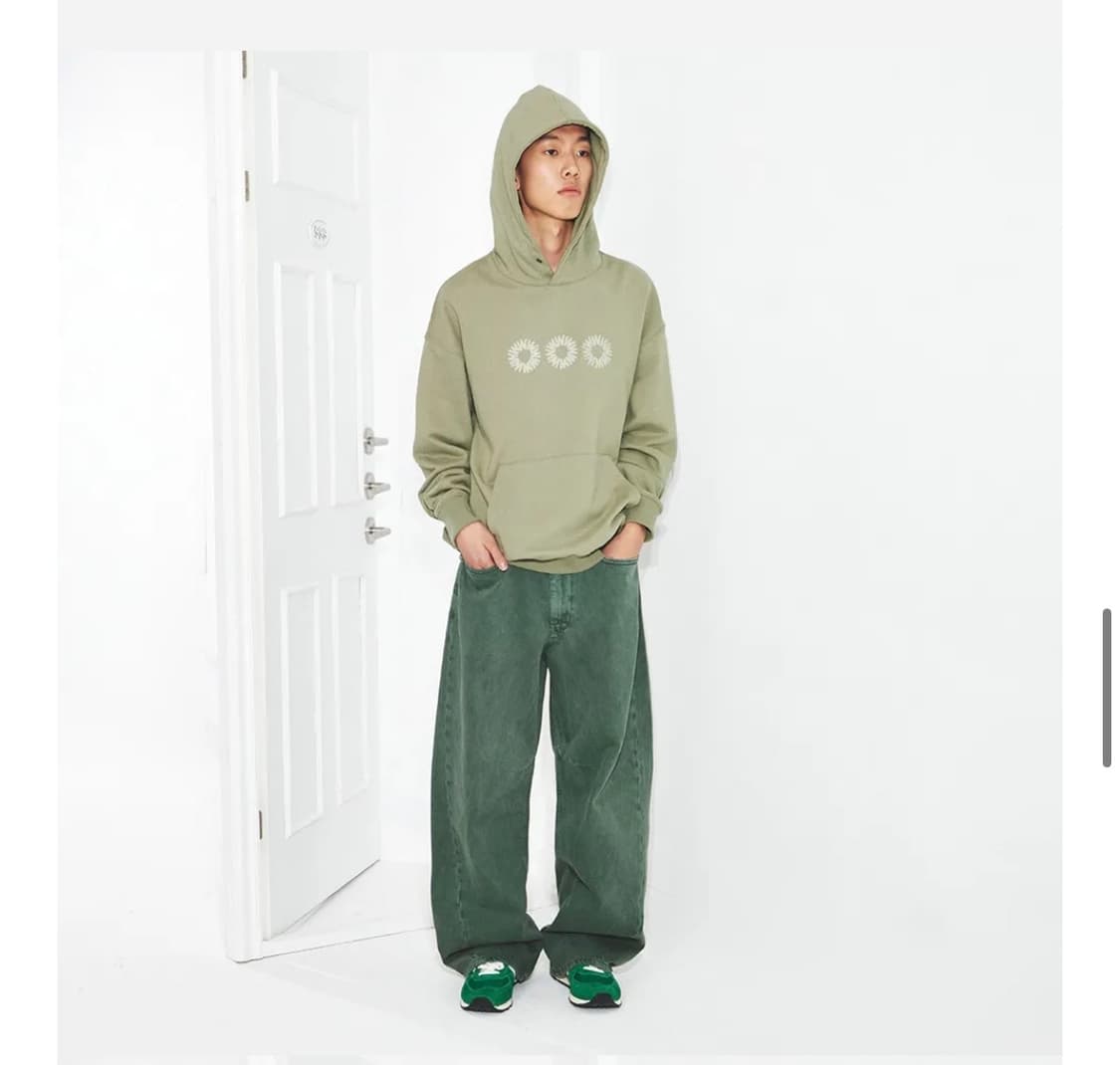 999휴머니티 후드티 (올리브) 3사이즈 상품이미지2