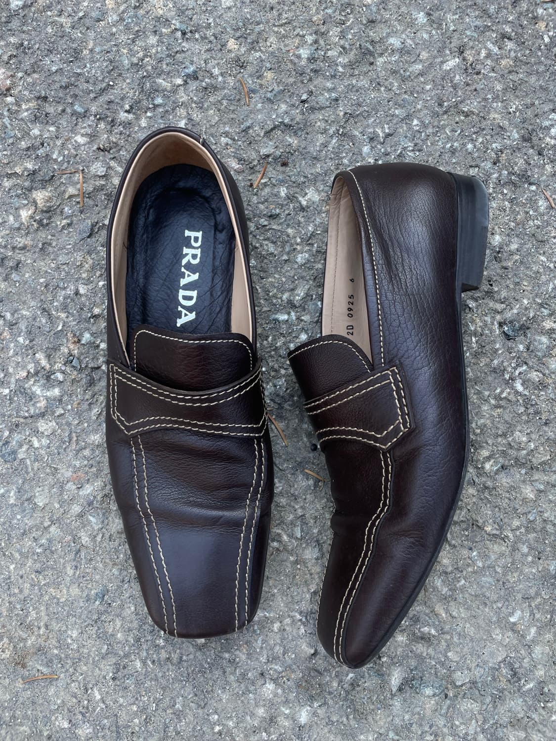 Vintage Prada Contrast Stitch Loafer 상품이미지2