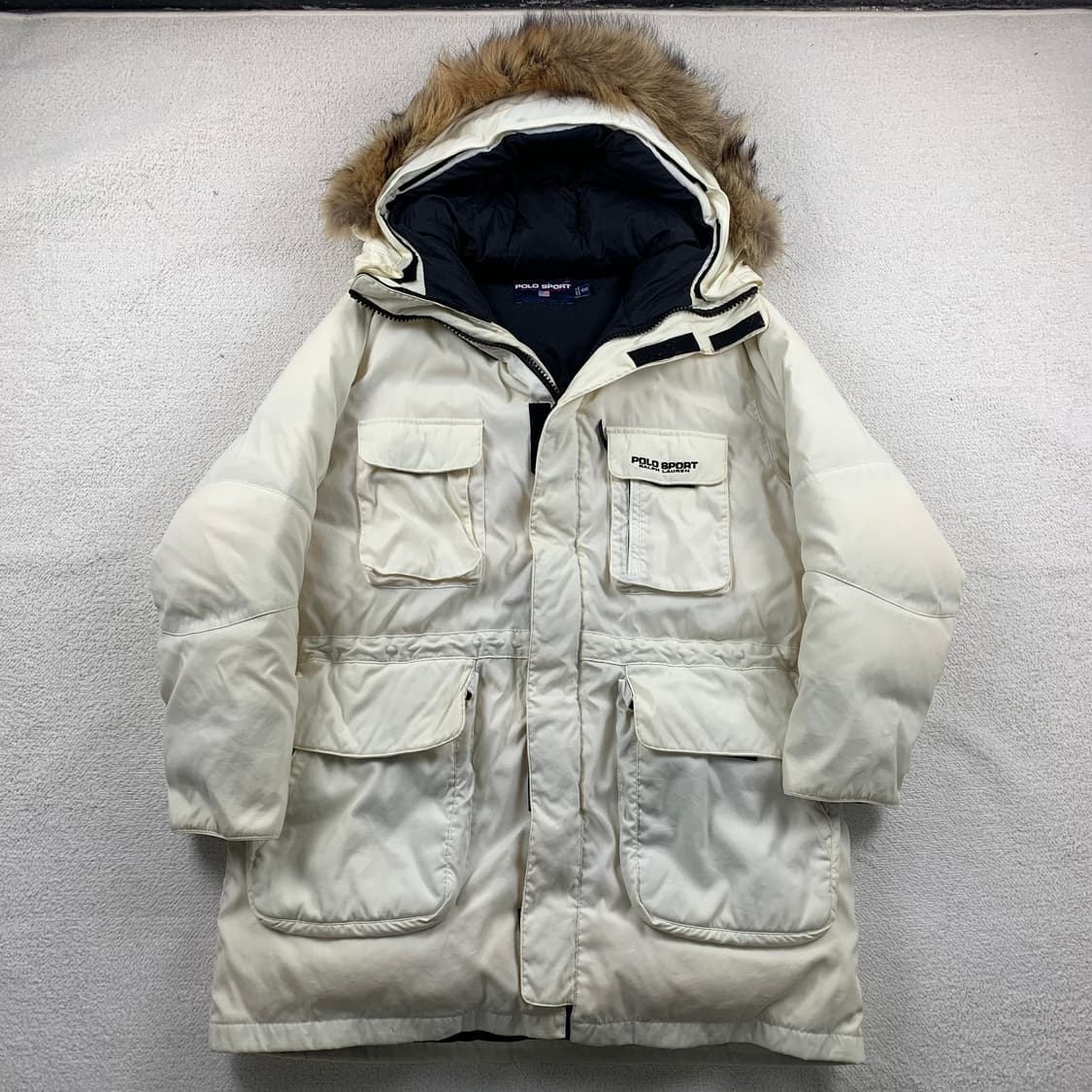 90‘s 폴로 스포츠 헤비 덕다운 파카 화이트  상품이미지1