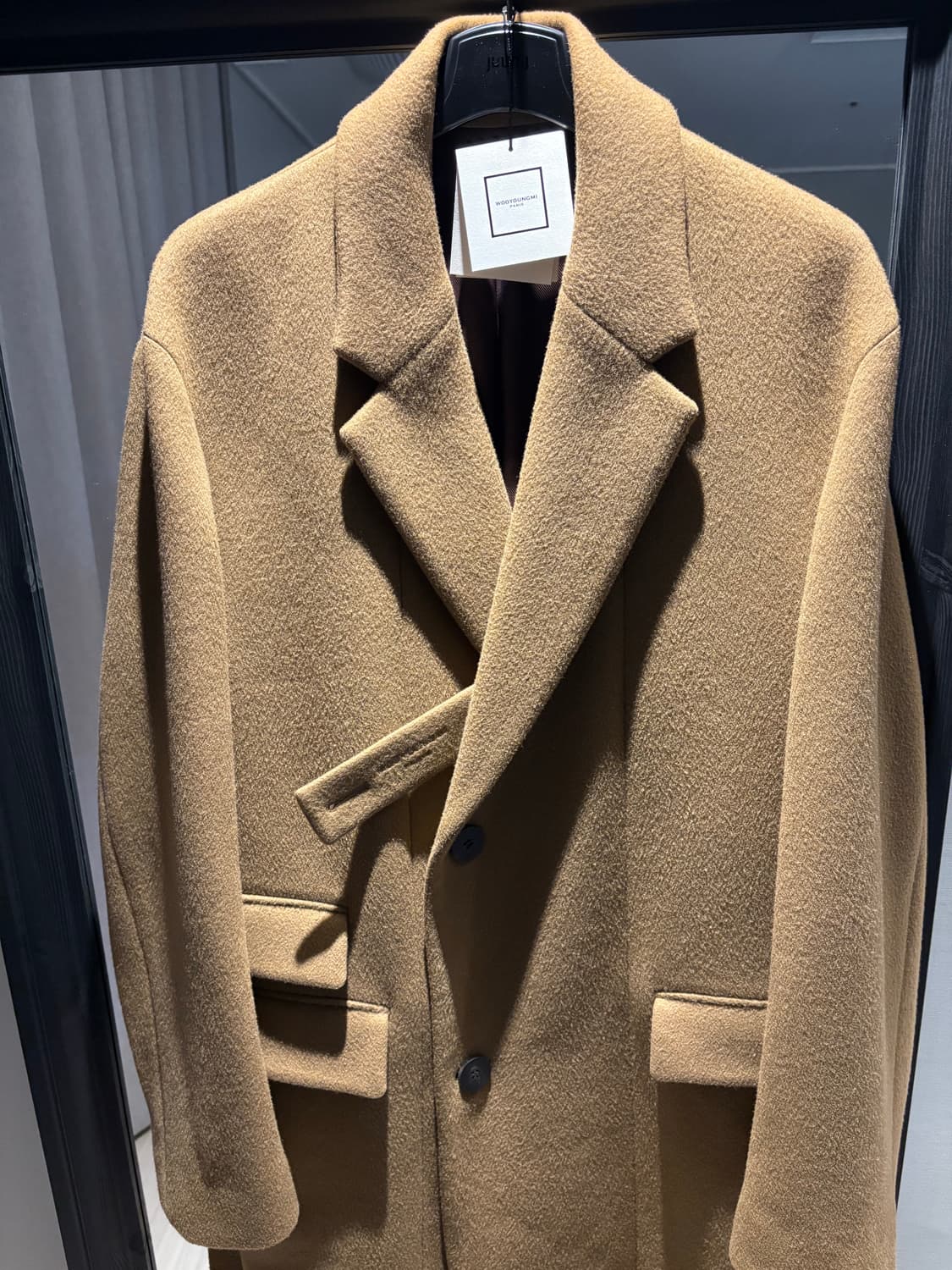 우영미 카멜 캐시미어 로브코트 50 상품이미지3