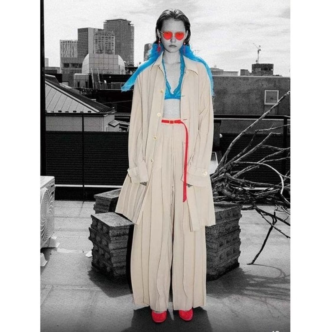 1 언더커버 2020 핀턱 플리츠 와이드 슬랙스 팬츠 바지 상품이미지1