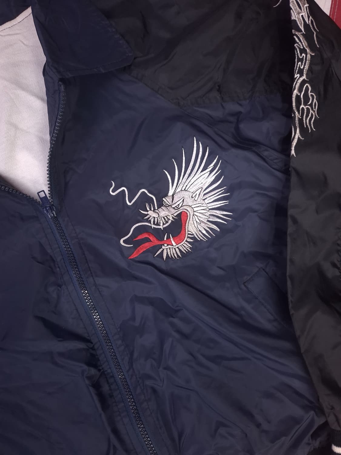 JPN 빈티지 드래곤 자수 바람막이 자켓 상품이미지4