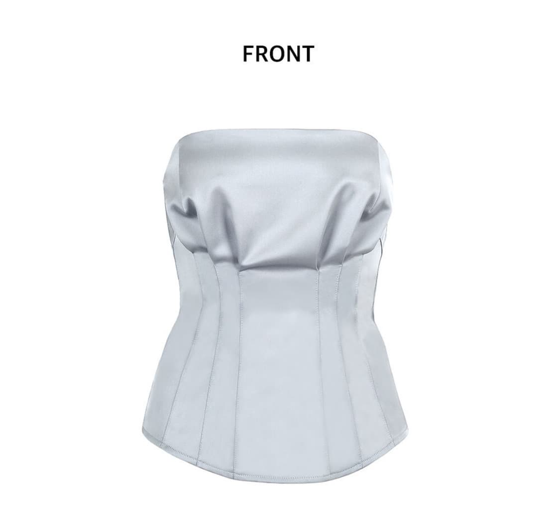 킴지수 테일러드 탑 라이트 그레이 상품이미지3