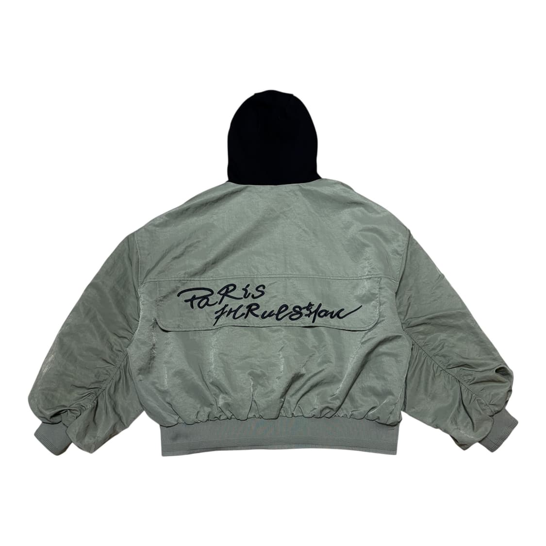 W)on&on 백로고 카키 숏 오버핏 항공점퍼 상품이미지1