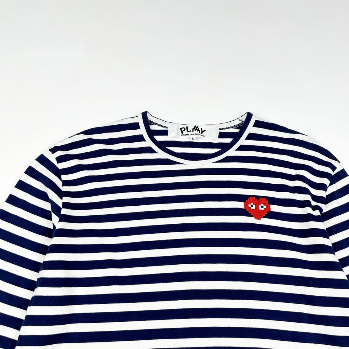 꼼데가르송 x 인베이더 픽셀 와펜 스트라이프 롱슬리브 L 상품이미지2