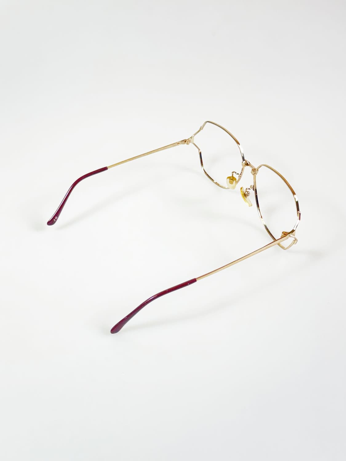 90s 서전 SJ STAR 골드톤 지오메트릭 메탈 빈티지 안경 상품이미지4