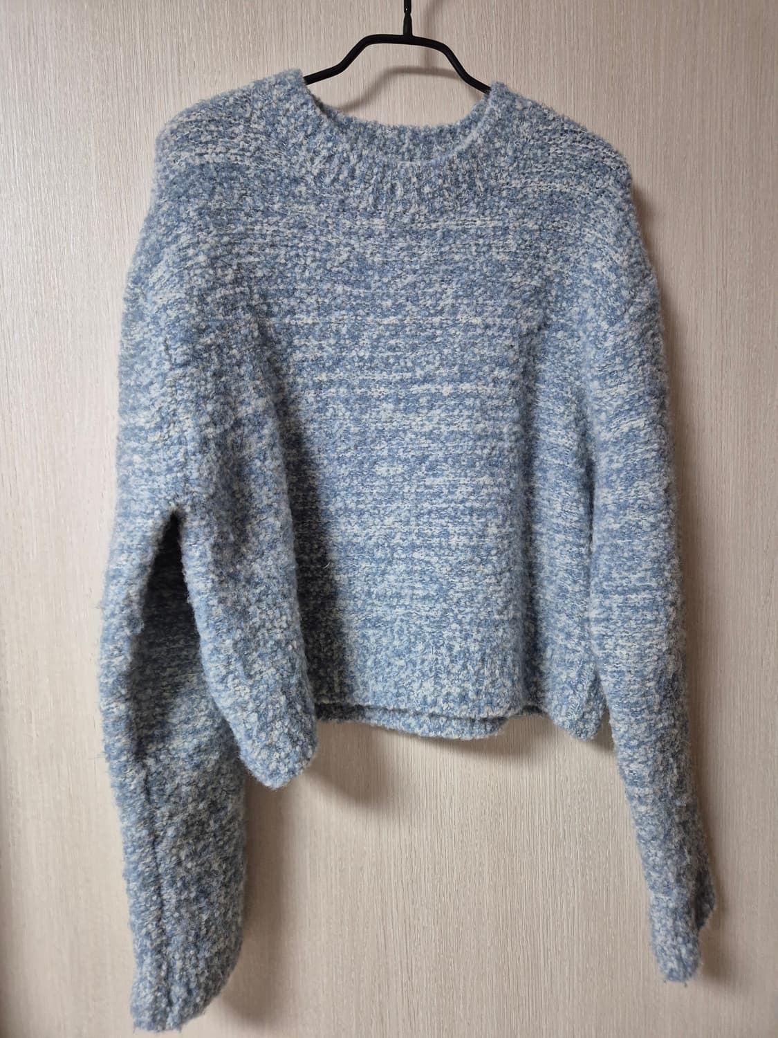 LEVAR  르바 부클 니트 크롭 니트 상품이미지3