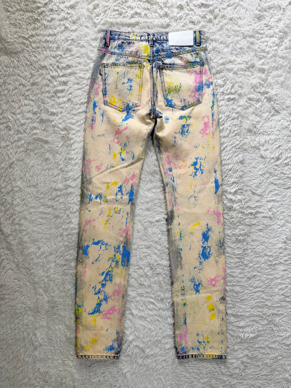 MSGM 멀티 컬러 페인트 스플래터 크림 데님 팬츠 상품이미지7