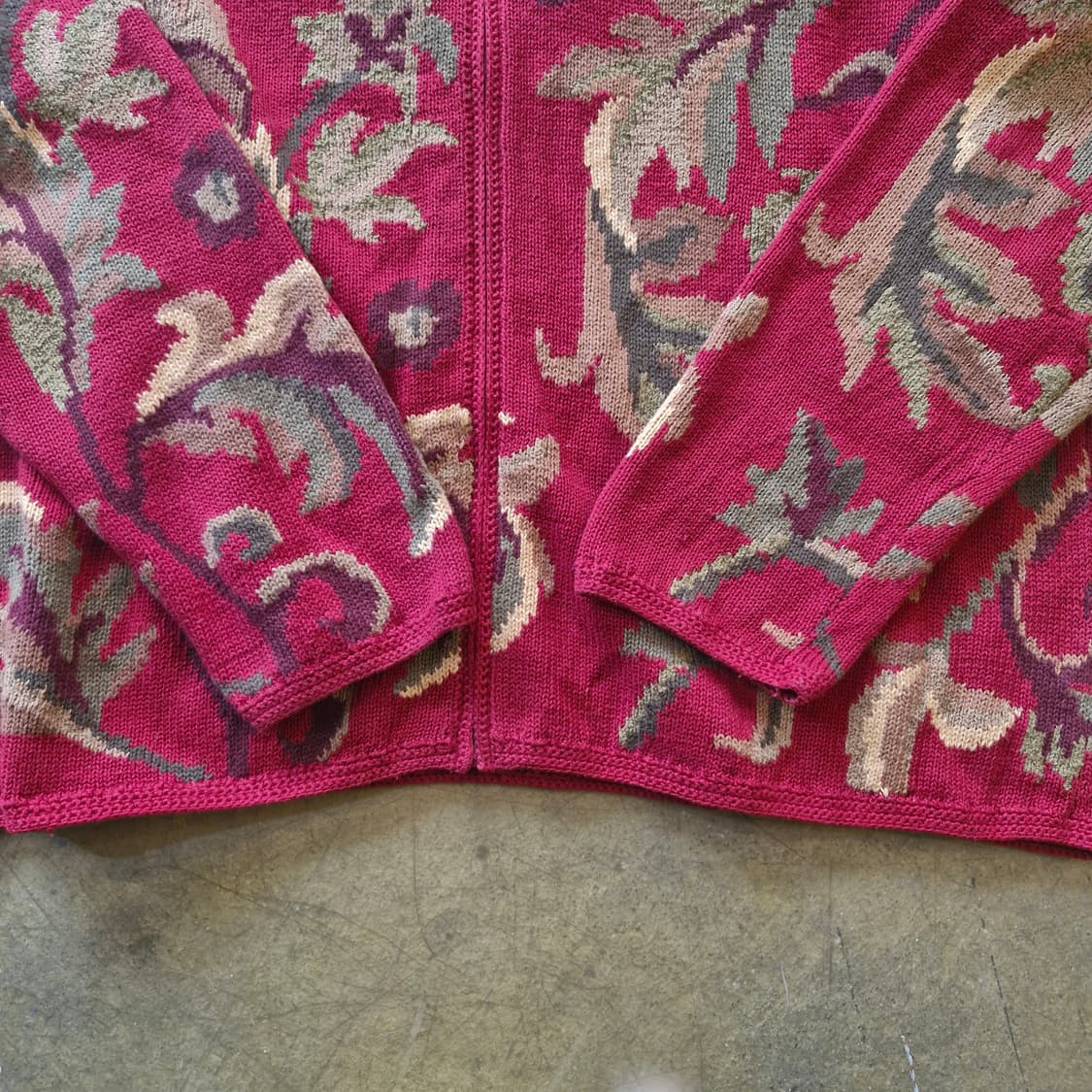 빈티지 패턴 집업 가디건 ~77 상품이미지3