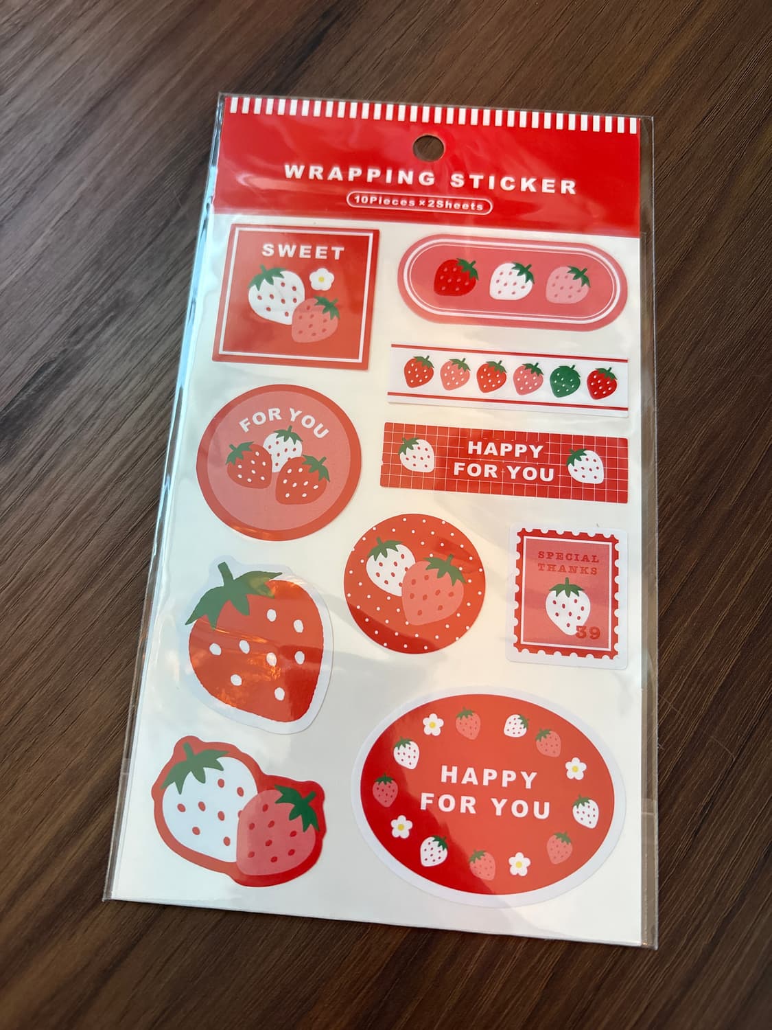 딸기 레핑 스티커  상품이미지1