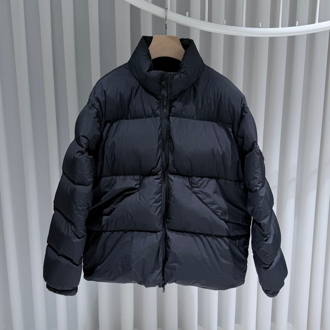 (A+ / XL) / 스톤아일랜드 크링클랩스 블랙 다운 패딩 상품이미지1