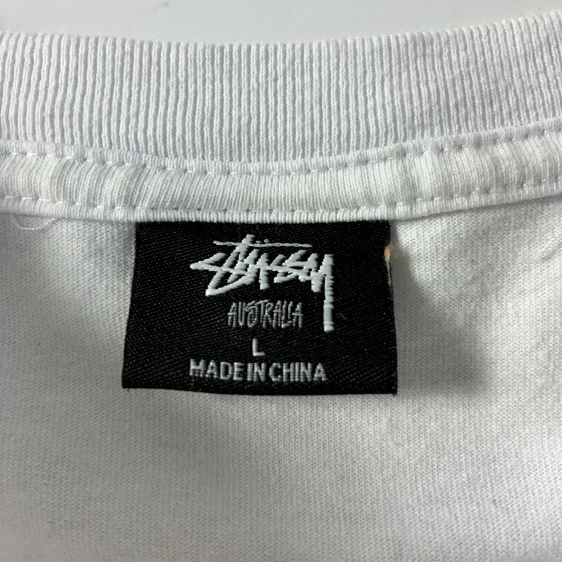 Stussy  스투시 스탁로고 베이직 화이트 반팔티셔츠  상품이미지4