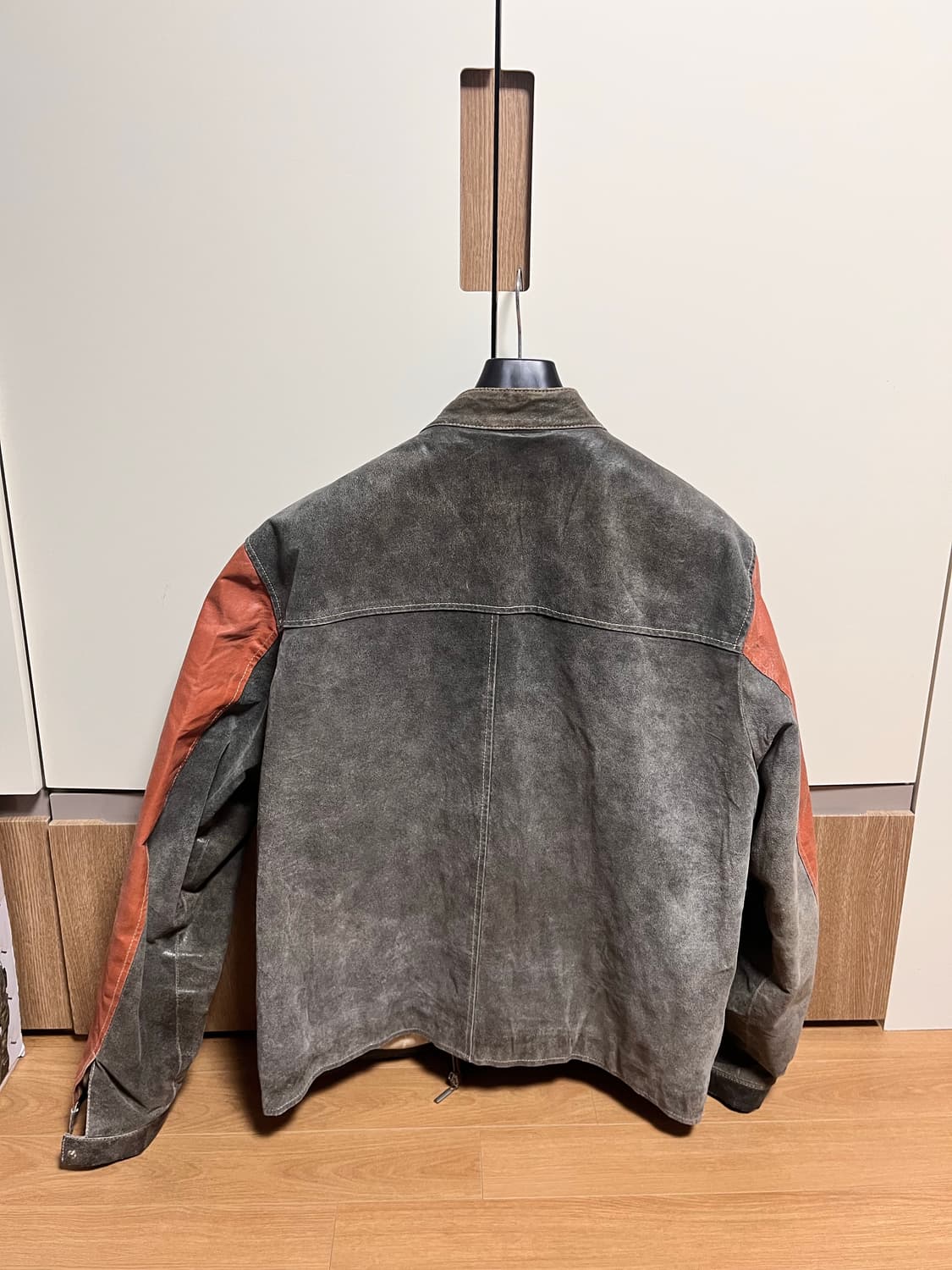 빈티지 레더 레이싱 자켓 상품이미지3