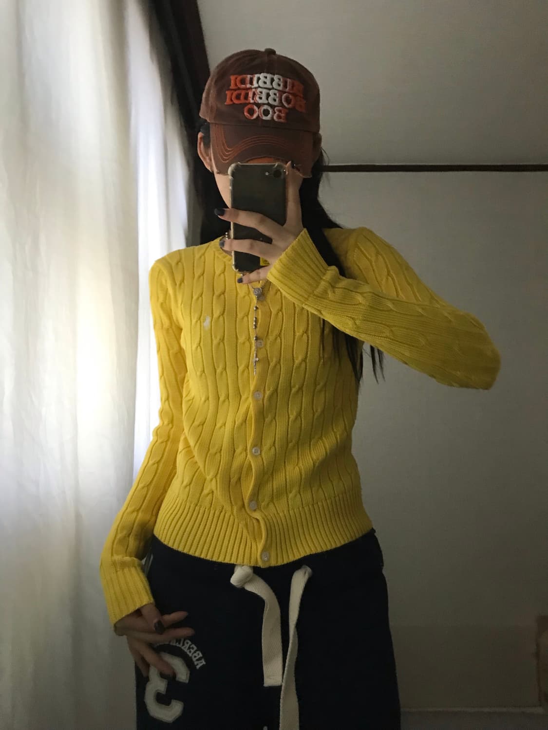 폴로 옐로우 케이블 가디건 상품이미지3