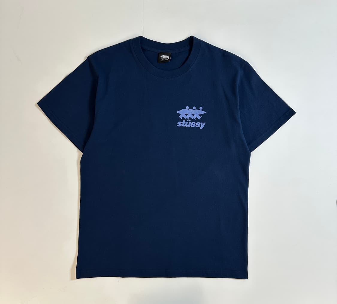 스투시 stussy 서프 워크 반팔 티셔츠 네이비 s (실측90-95) 상품이미지2