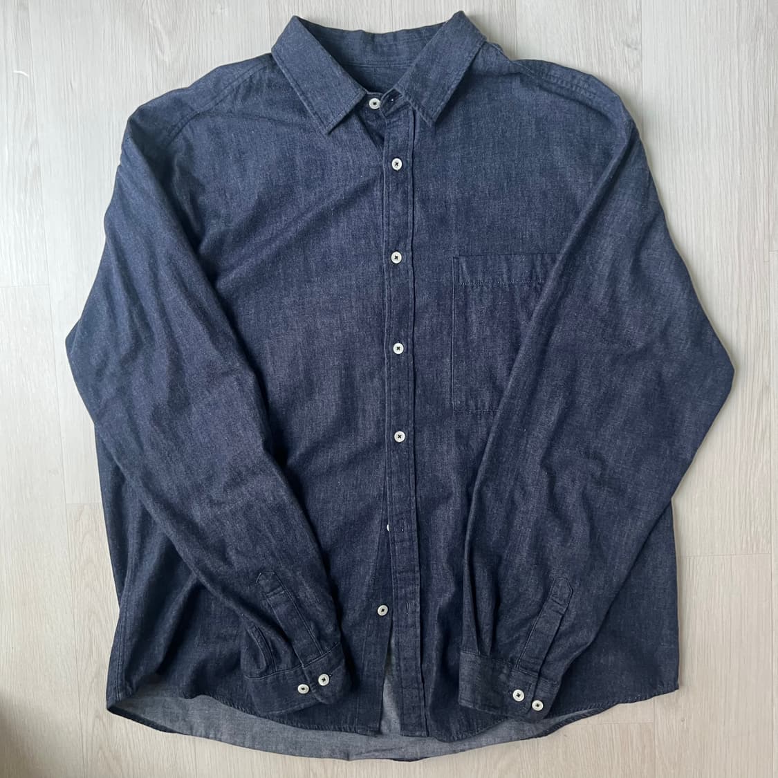 홀리선 네이비셔츠 라지(105~110) 상품이미지1