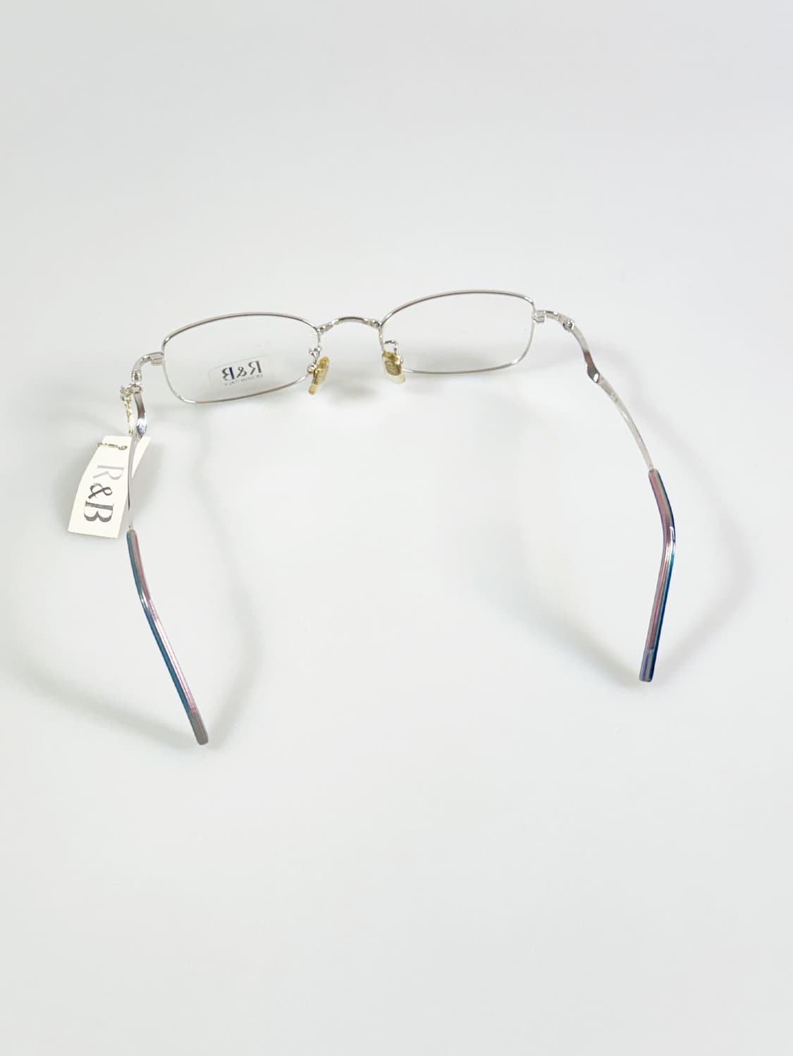 R&B EYEWEAR 실버 슬림 스퀘어 메탈 빈티지 안경 상품이미지5