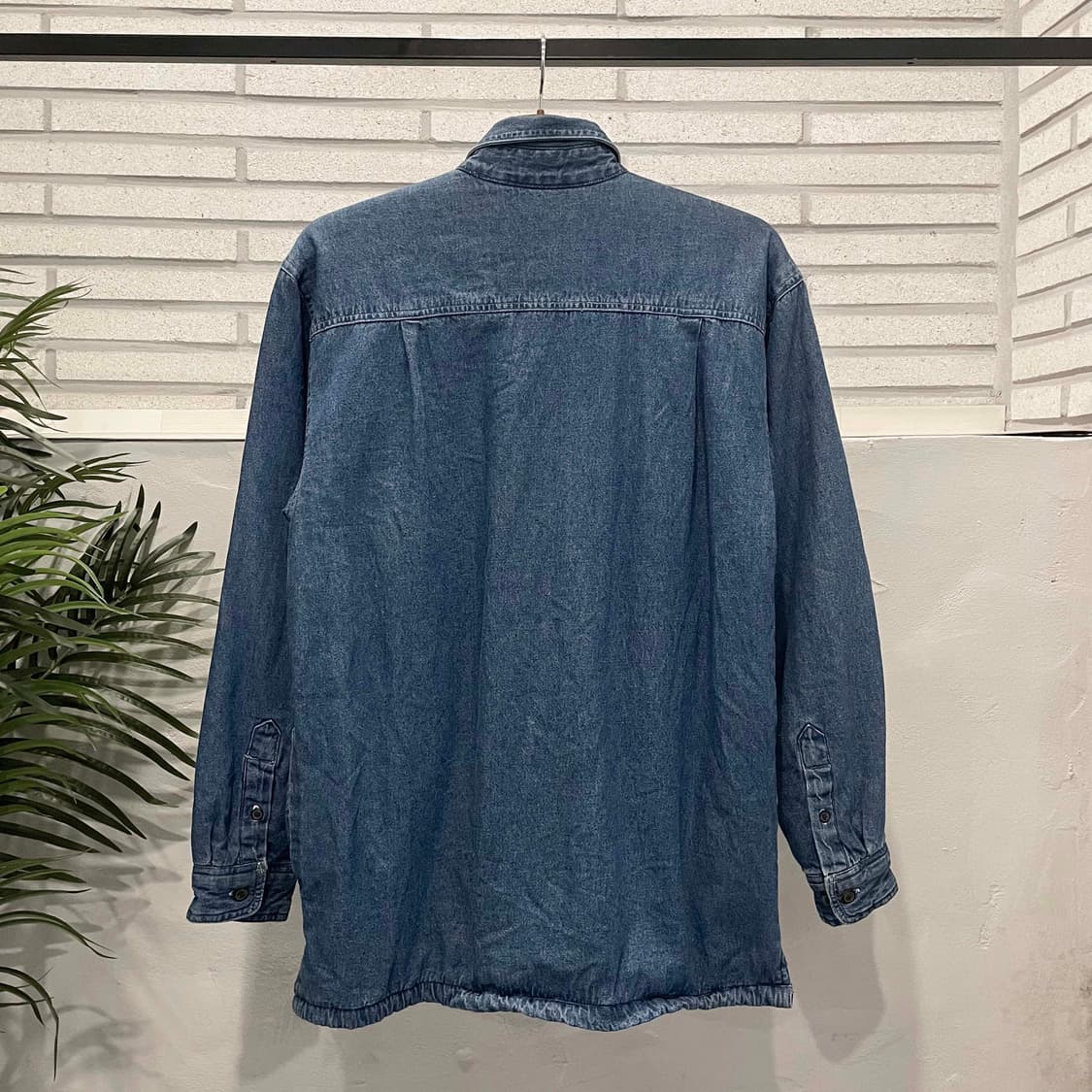 USA VINTAGE 데님 셔츠 자켓 쉐르파 안감 투포켓 디테일 진청 상품이미지2