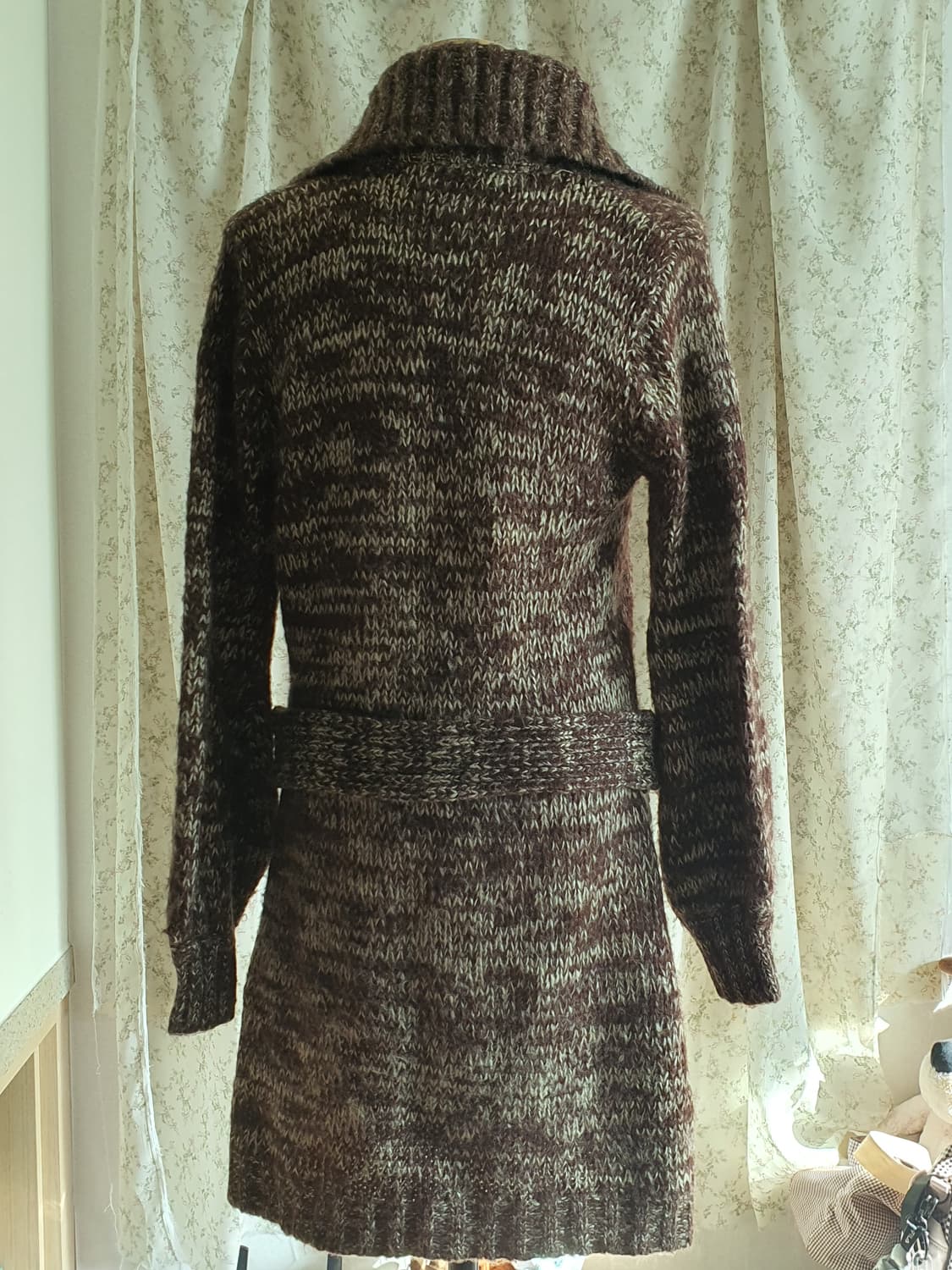 [모리걸] 빈티지 브라운 롱 니트 가디건 상품이미지4