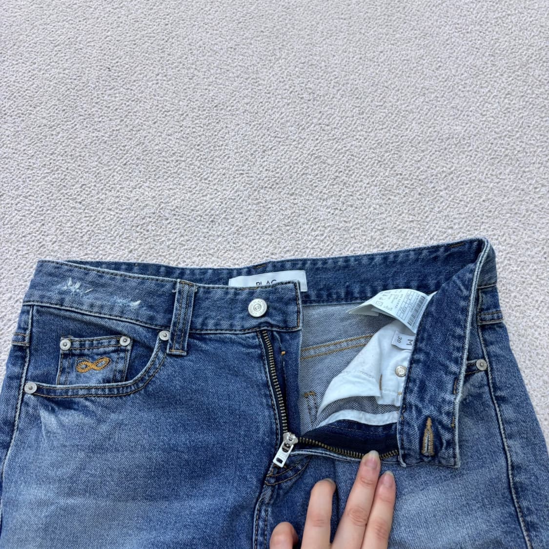 M(30) 플랙 남성 워싱 데님 팬츠 0622E2 상품이미지5