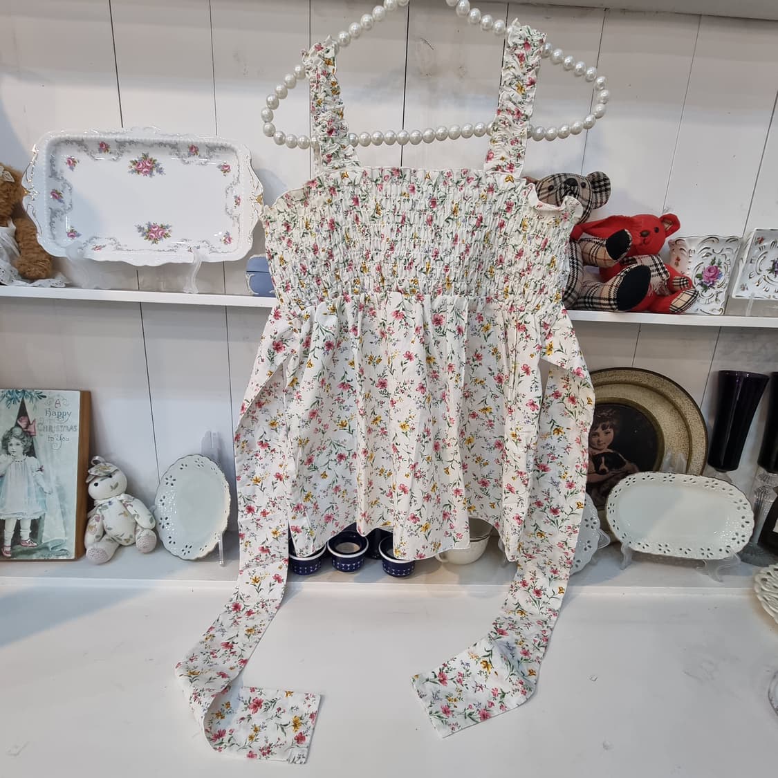 Liz Lisa 플라워 리본 숄더 블라우스탑 상품이미지1