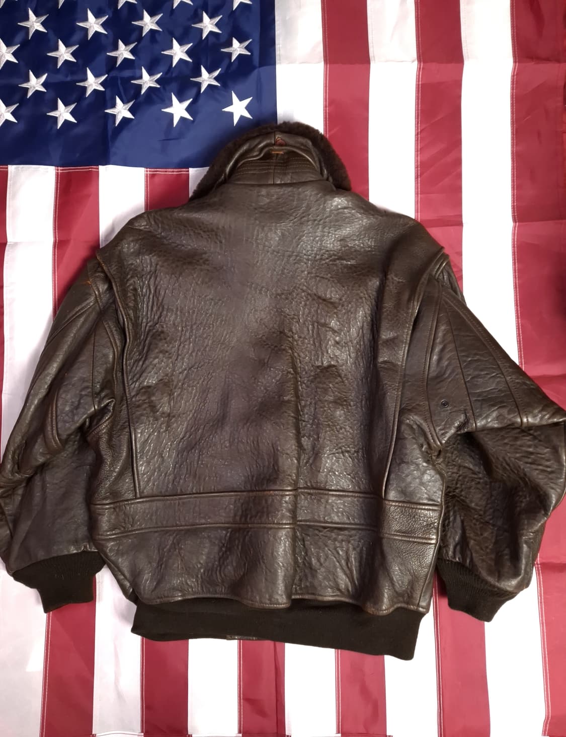  새제품급 오리지날 90's 아메코 미해군 G-1 리얼레더 항공 자켓 상품이미지9