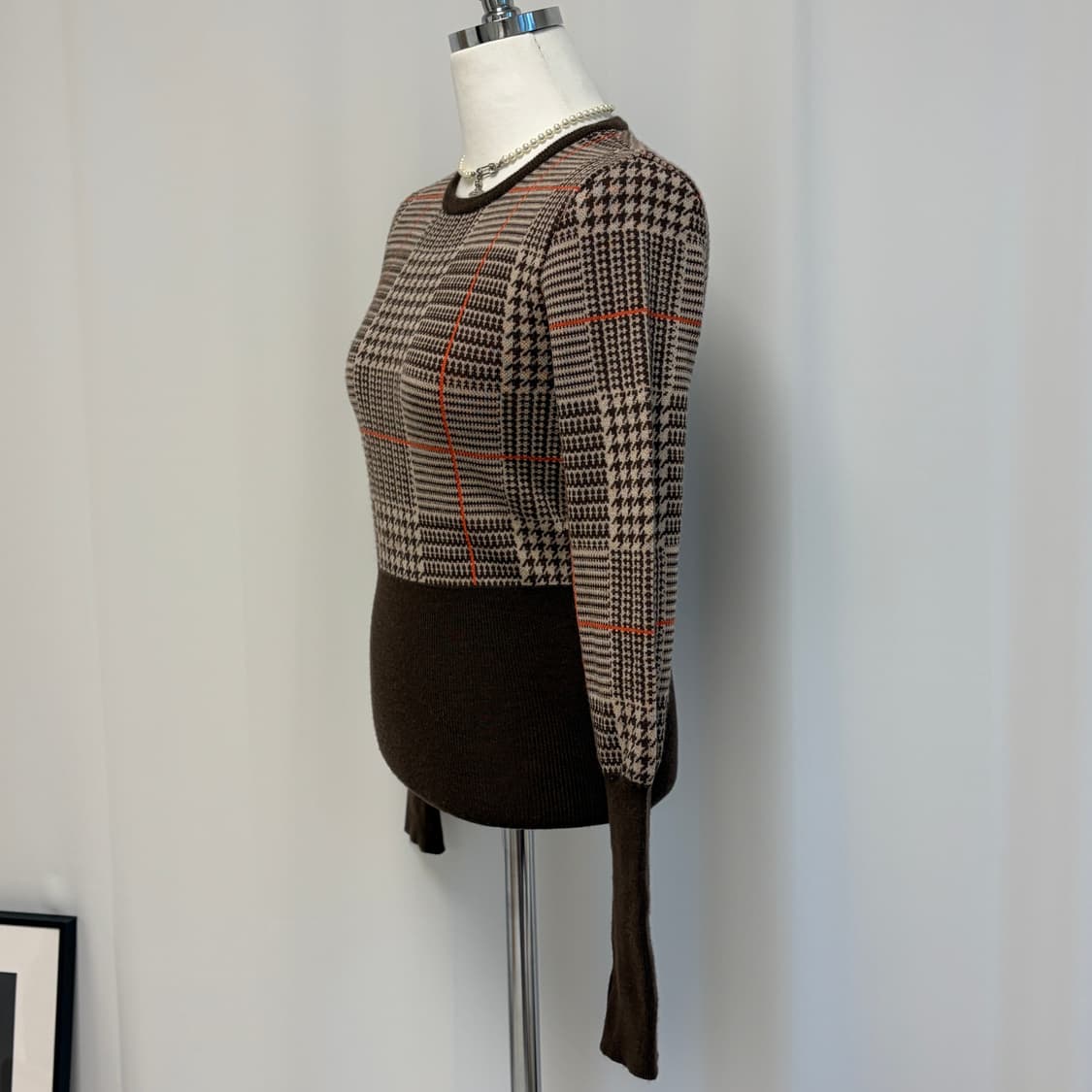 비비안웨스트우드 레드라벨 브라운 하운드 체크 니트 상품이미지6