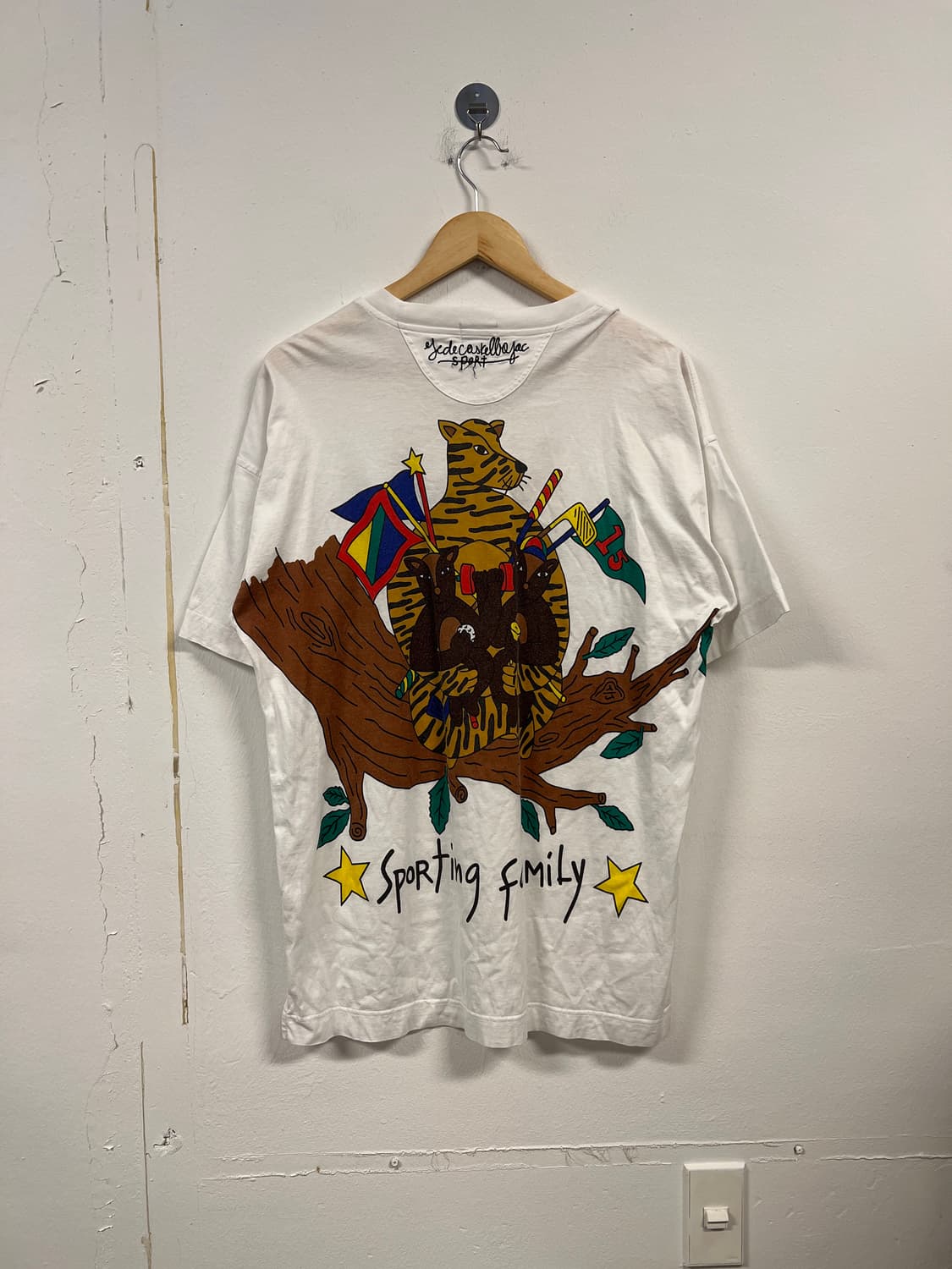 XL) 카스텔바작 Castelbajac화이트 프린팅 반팔티 T297 상품이미지3