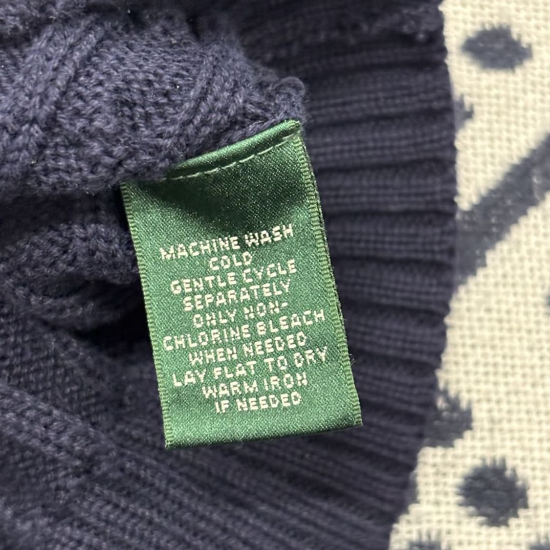 폴로 랄프로렌 금장 네이비 꽈배기 니트 가디건 M P00012 상품이미지4