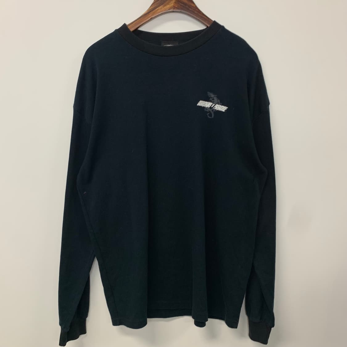 Vintage 빈티지 블랙 드레곤 롱슬리브 긴팔티 상품이미지3