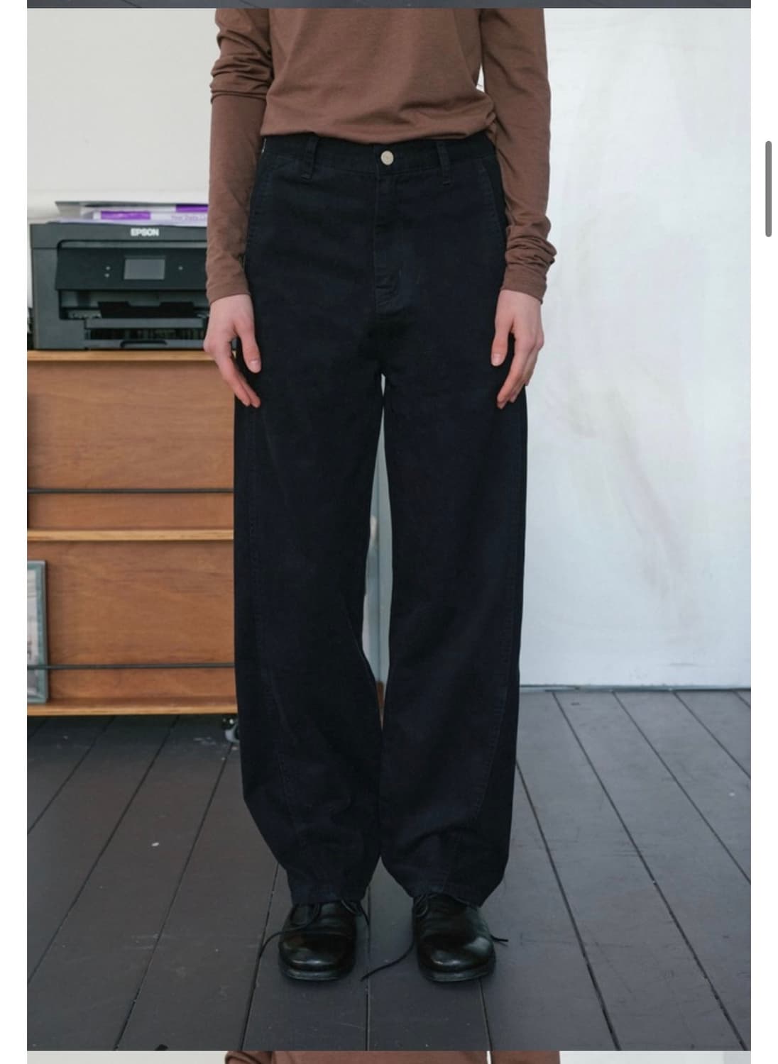 poszer Curved cotton pants 상품이미지2