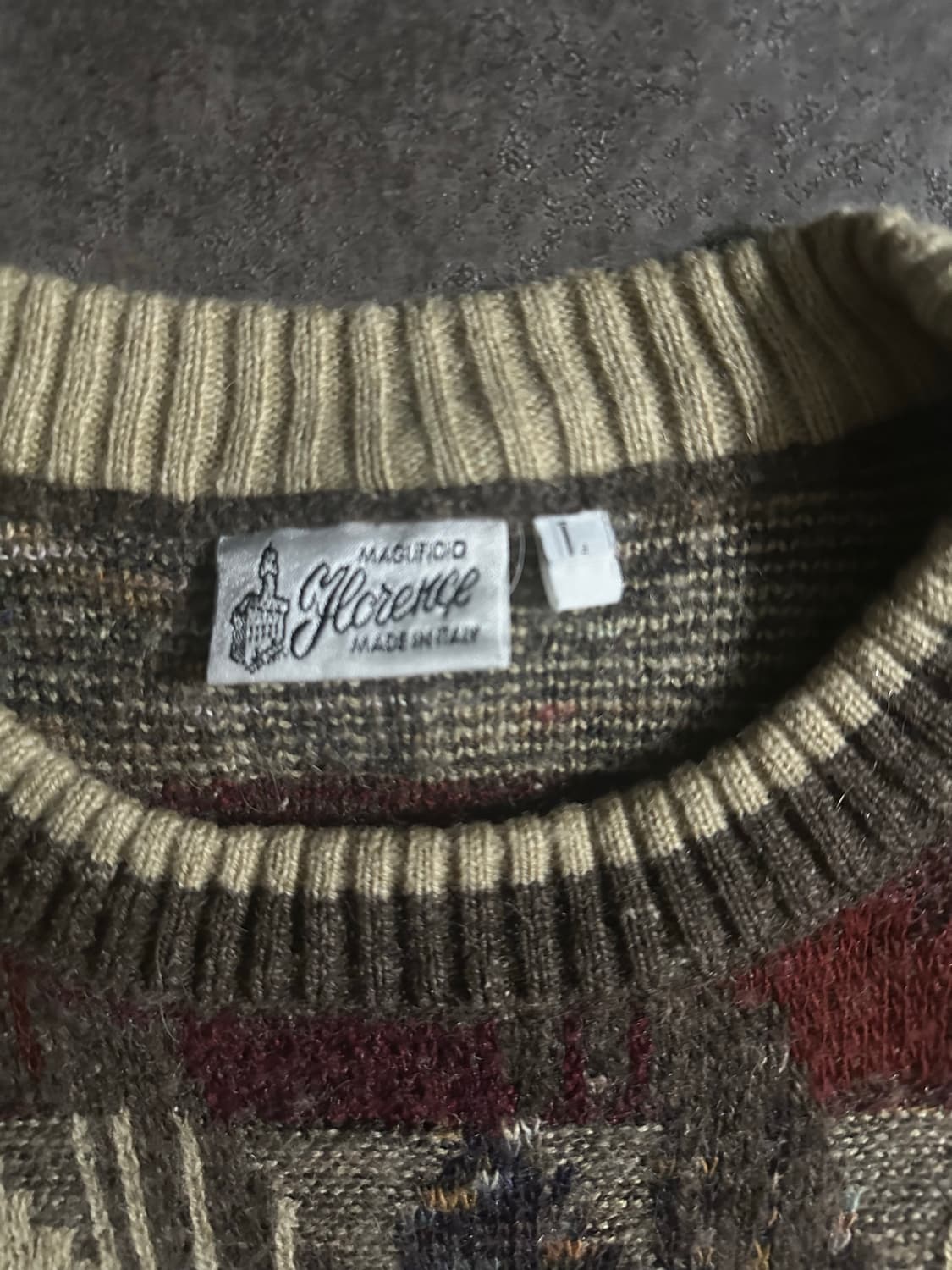 90s 이탈리아 Florence 패턴 니트 상품이미지2