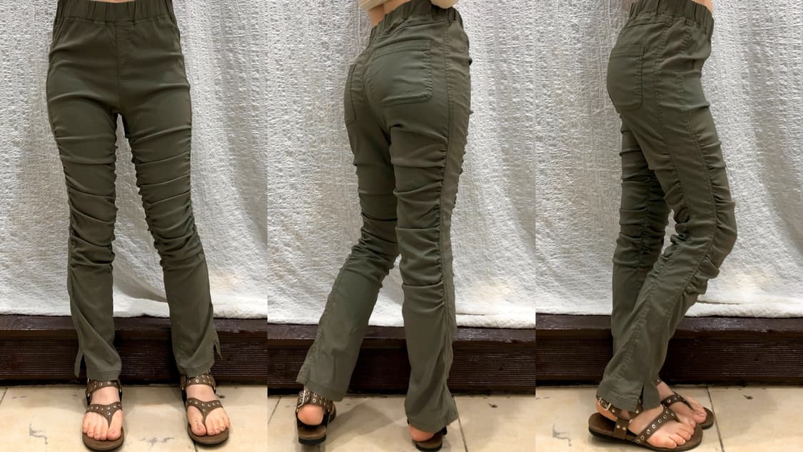 Khaki shirring leggings 상품이미지7