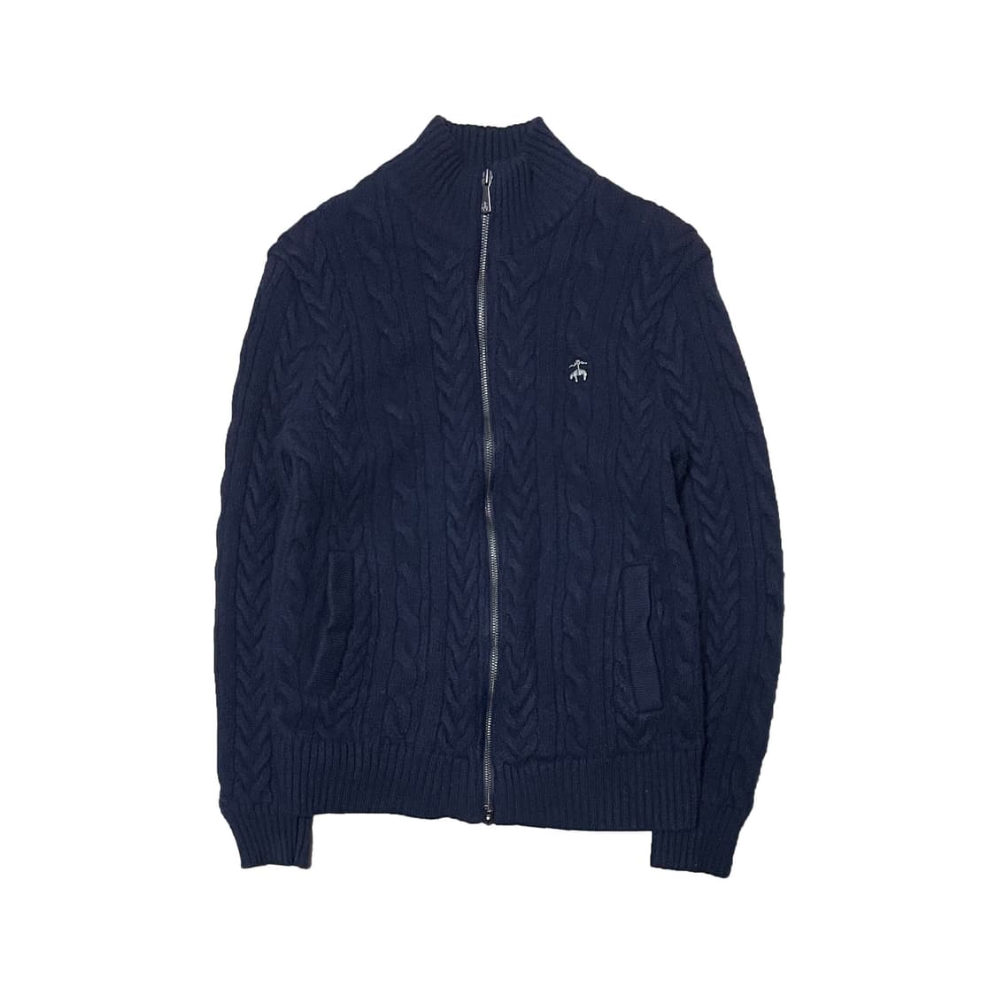 브룩스브라더스 네이비 케이블 니트 집업 상품이미지1
