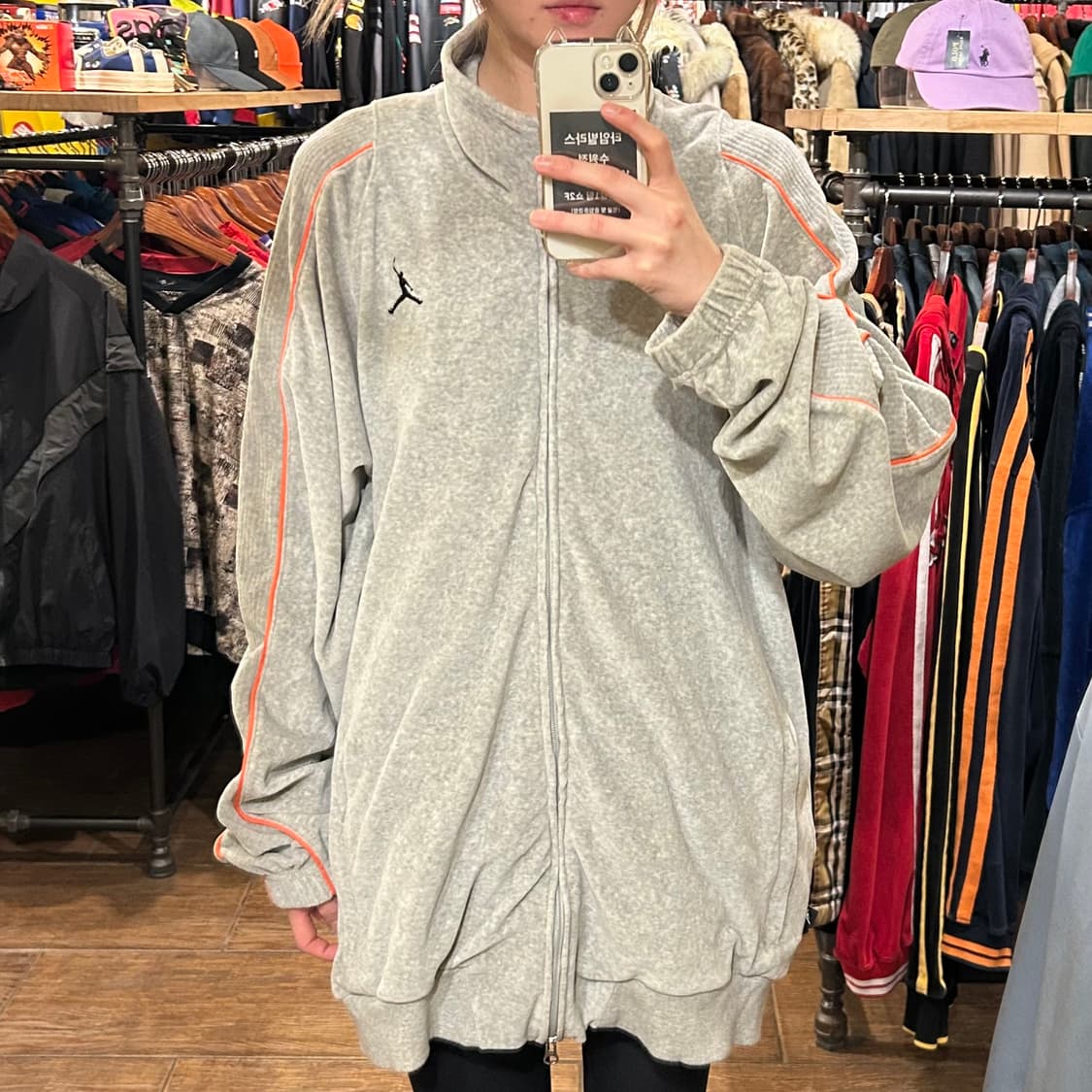 [HI] 나이키 조던 벨벳 집업 그레이 상품이미지2