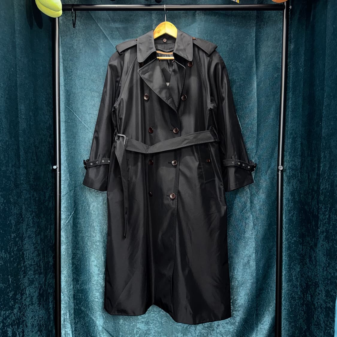 FAUNUS 블랙 롱 트렌치 코트 (L)  상품이미지1