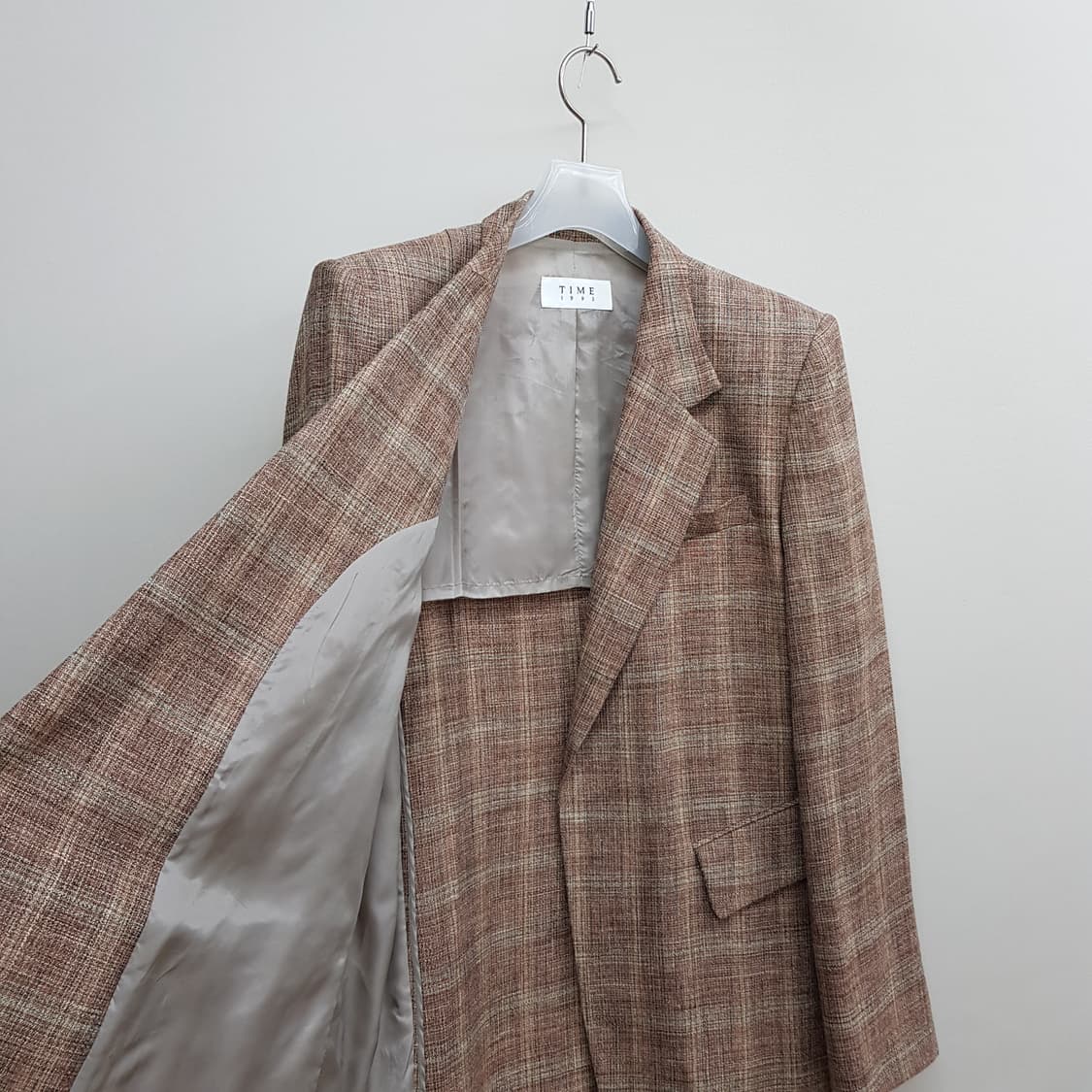 한섬 타임 클래식 체크 테일러드 자켓 88-96-165사이즈 상품이미지7