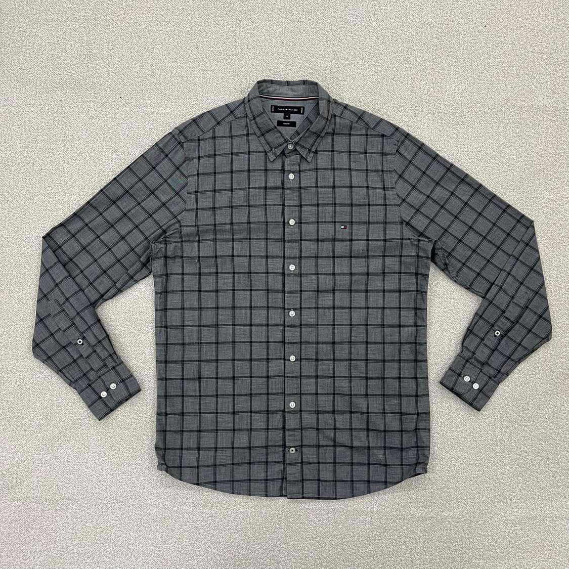 [M] 타미힐피거 슬림핏 격자 체크 셔츠 남방 3949 상품이미지2