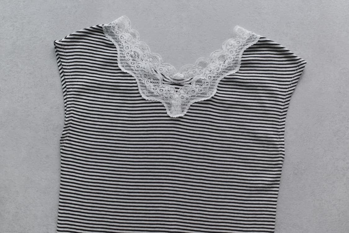 lace stripe sleeveless 상품이미지3