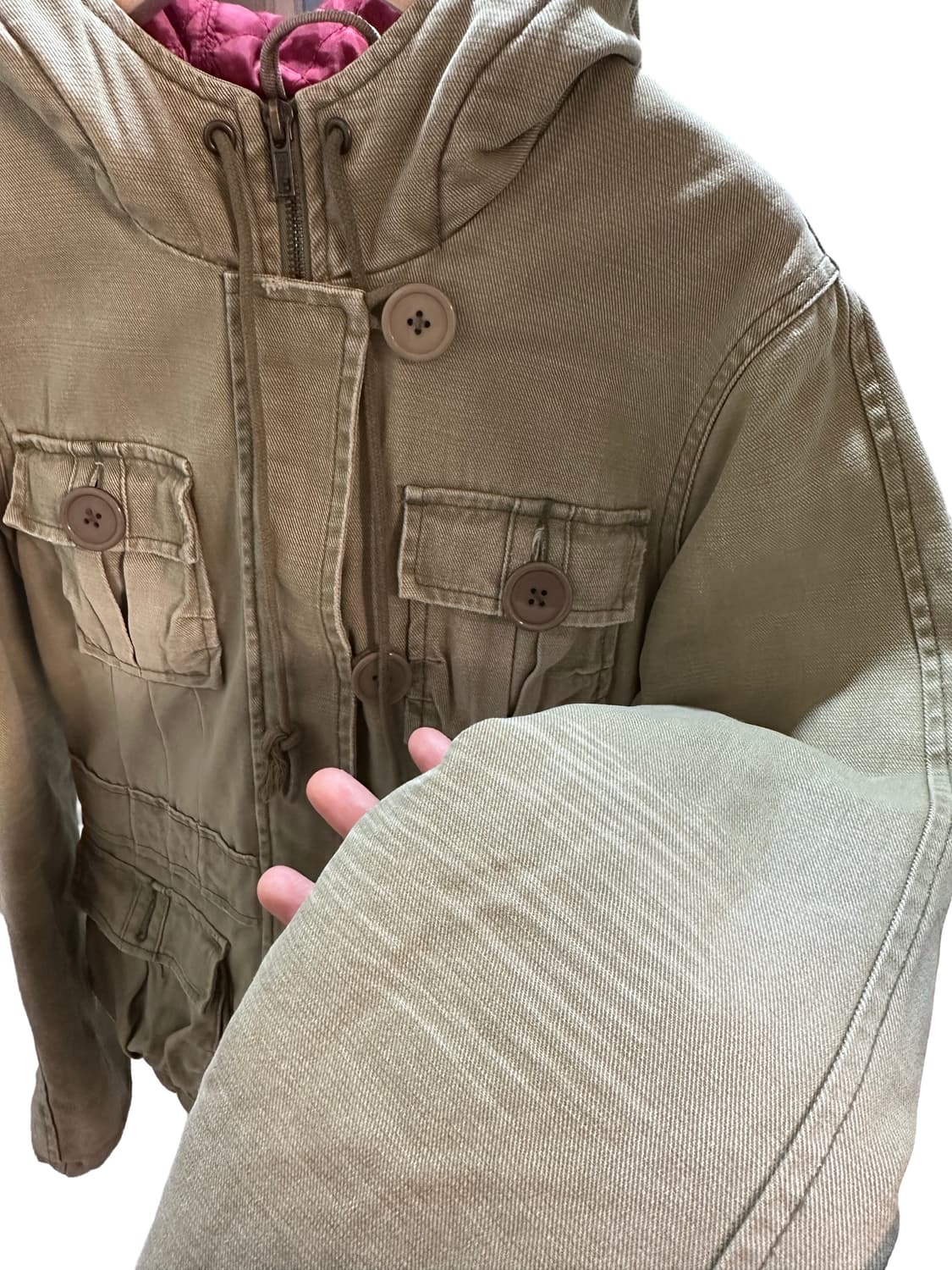 빈티지 아베크롬비 카키퀼팅 워크 자켓 상품이미지6