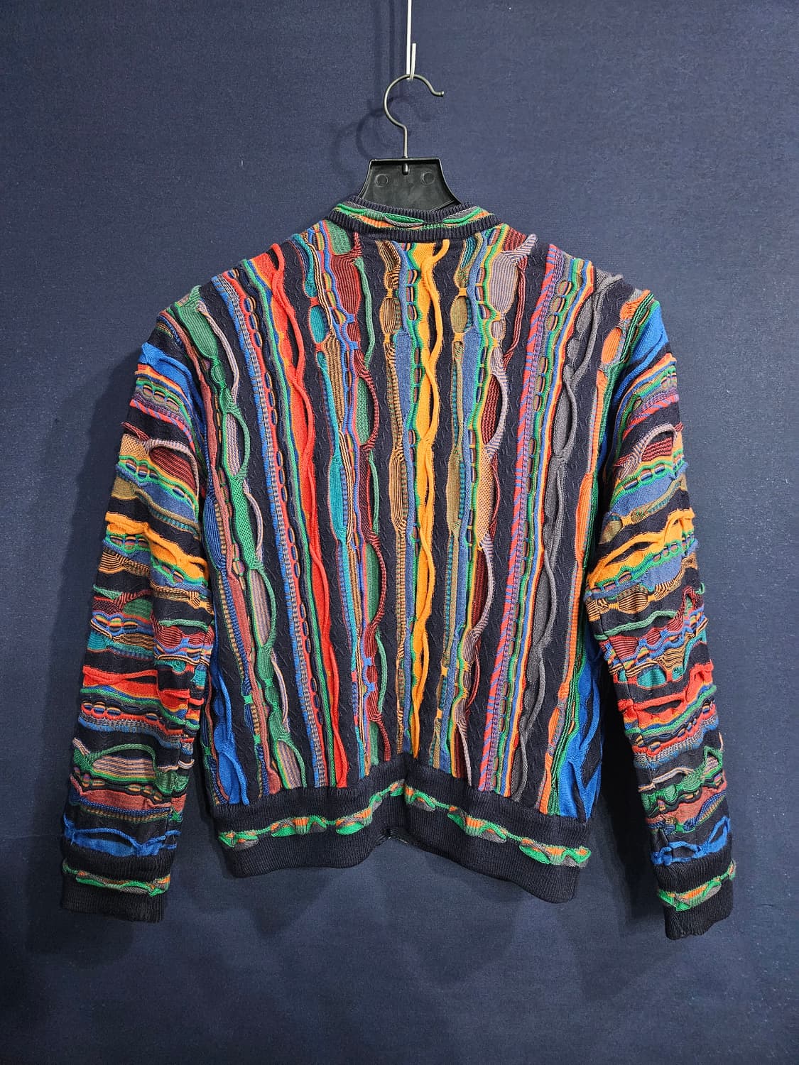 COOKI 배색 남성 세미오버핏 100 가디건  상품이미지2