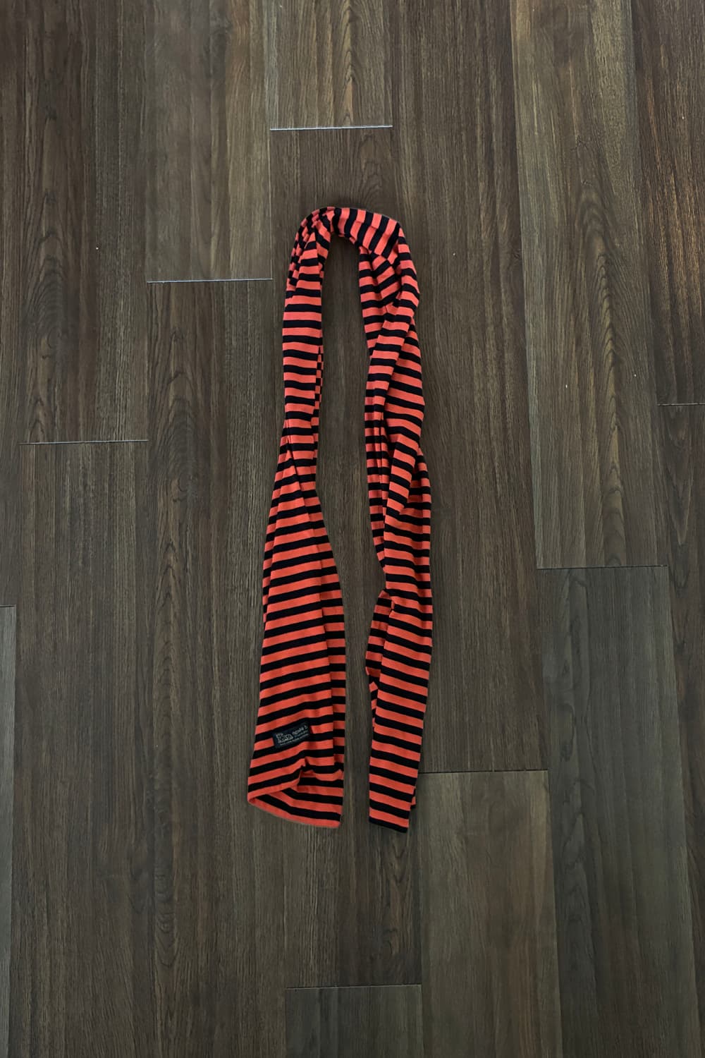 Agnes B Orange Stripte Scarf 상품이미지1