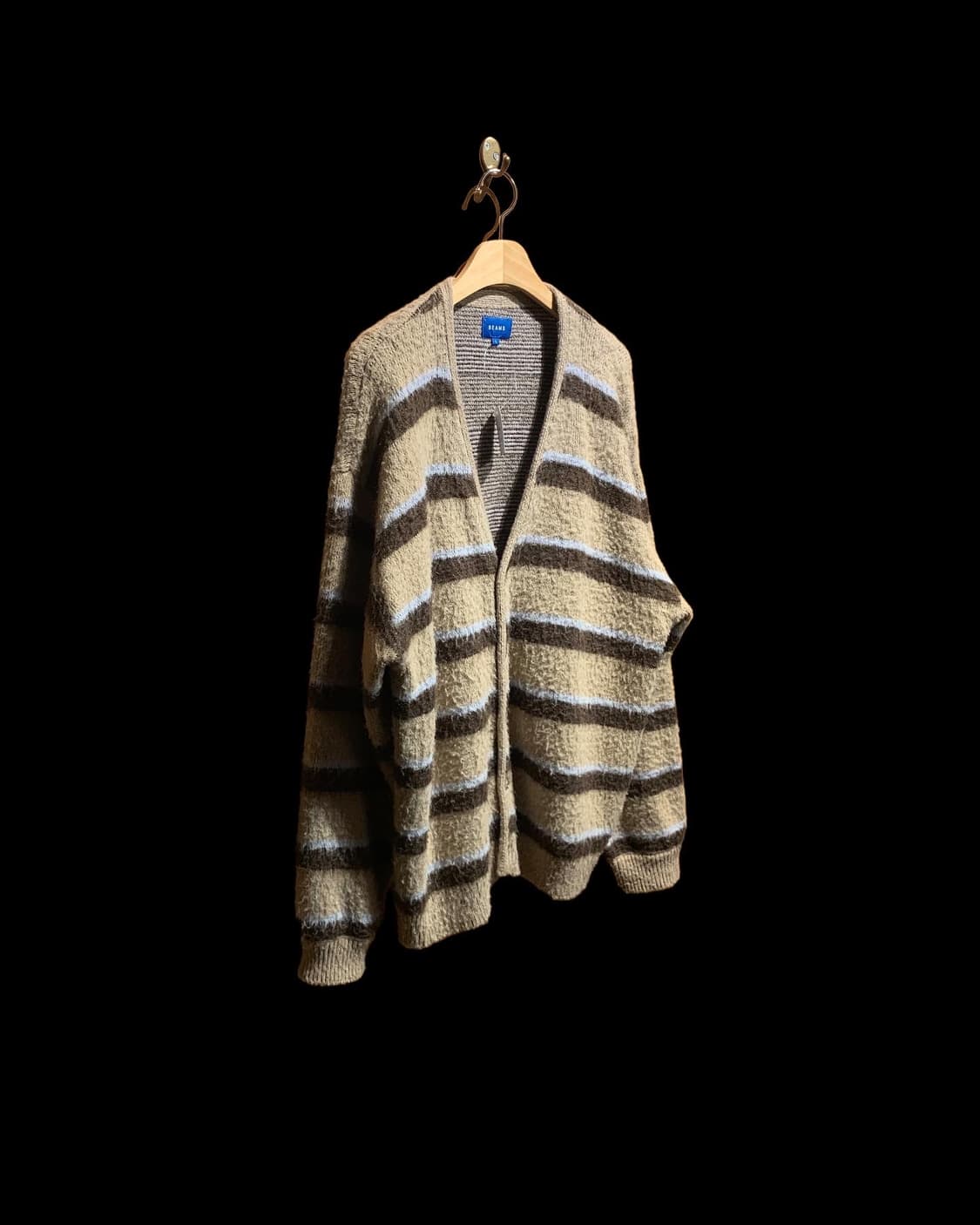 빔즈 스트라이프 패턴 모헤어 가디건 상품이미지2