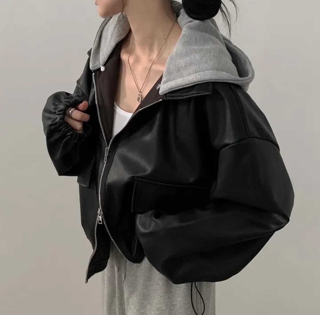 투웨이 가죽점퍼 상품이미지1