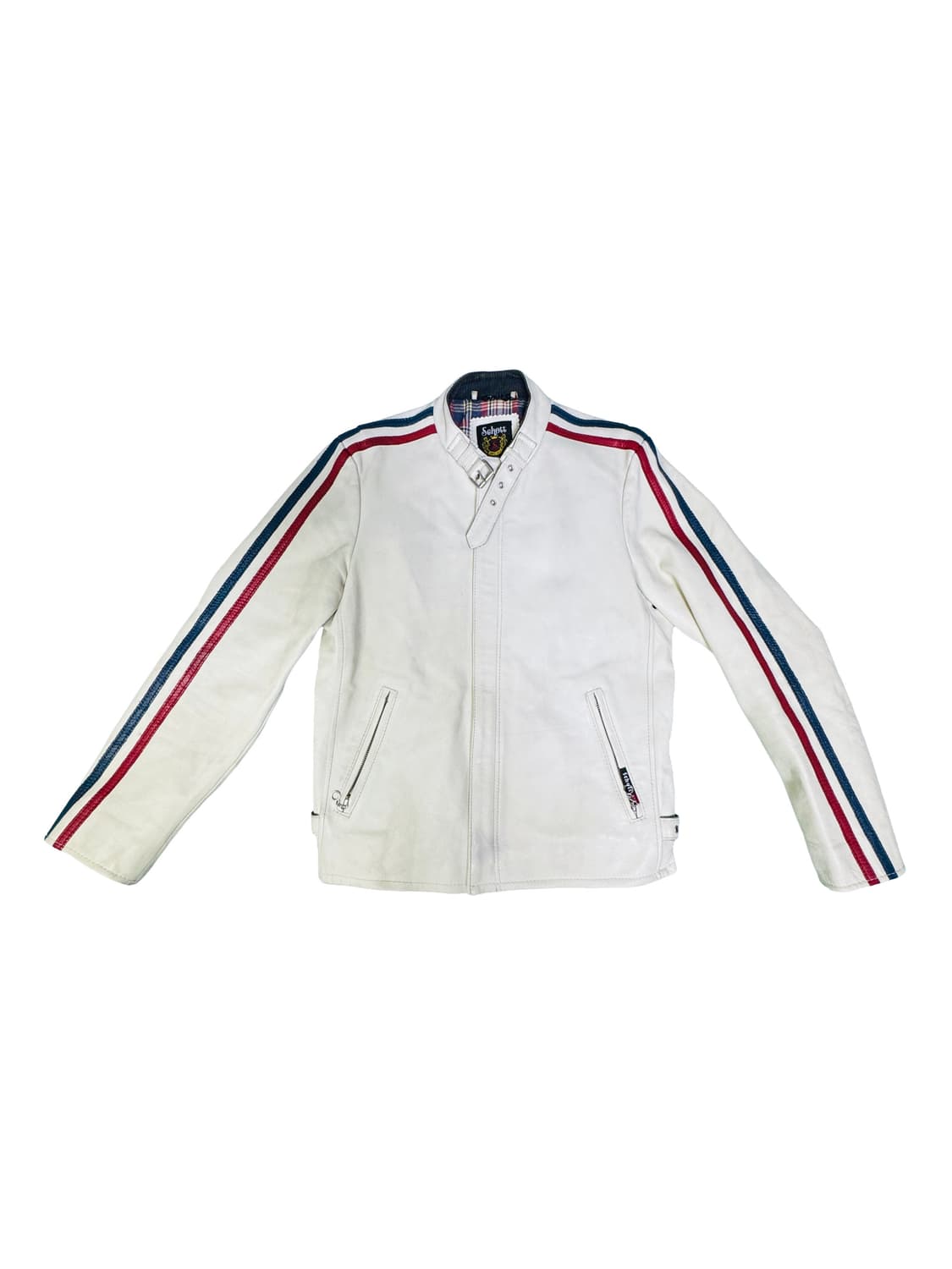 빈티지 90s 쇼트 Schott 화이트 라이더자켓 S 상품이미지1