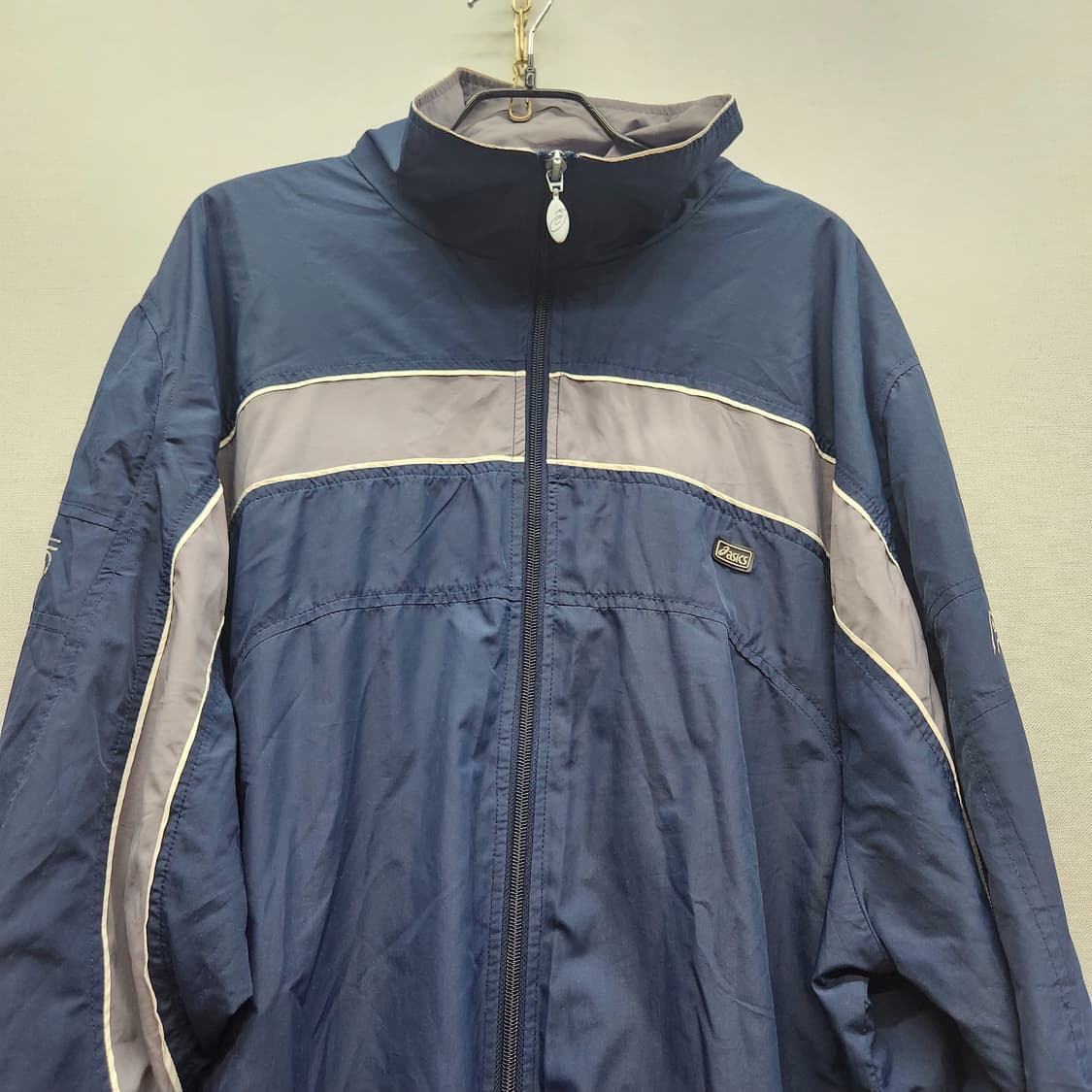 올드스쿨 아식스 로고/사이드 바람막이 자켓 3XL 상품이미지2