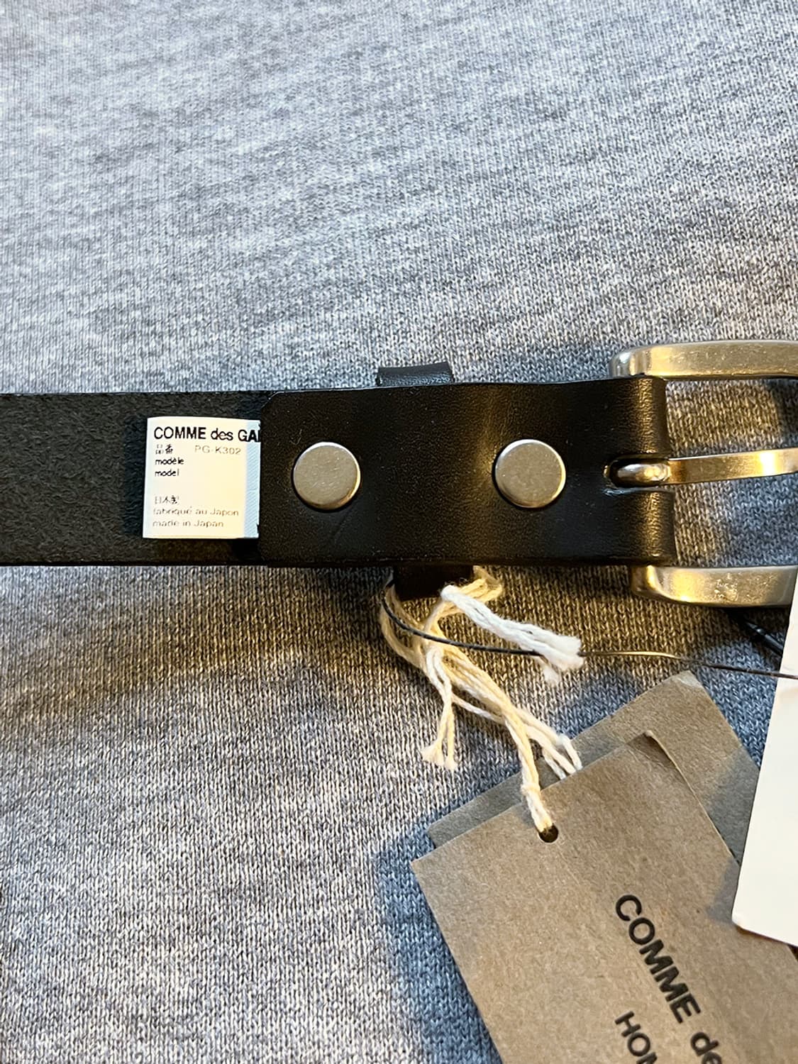 꼼 데 가르송 옴므 플러스 쥬얼 블랙 레더 벨트  상품이미지4