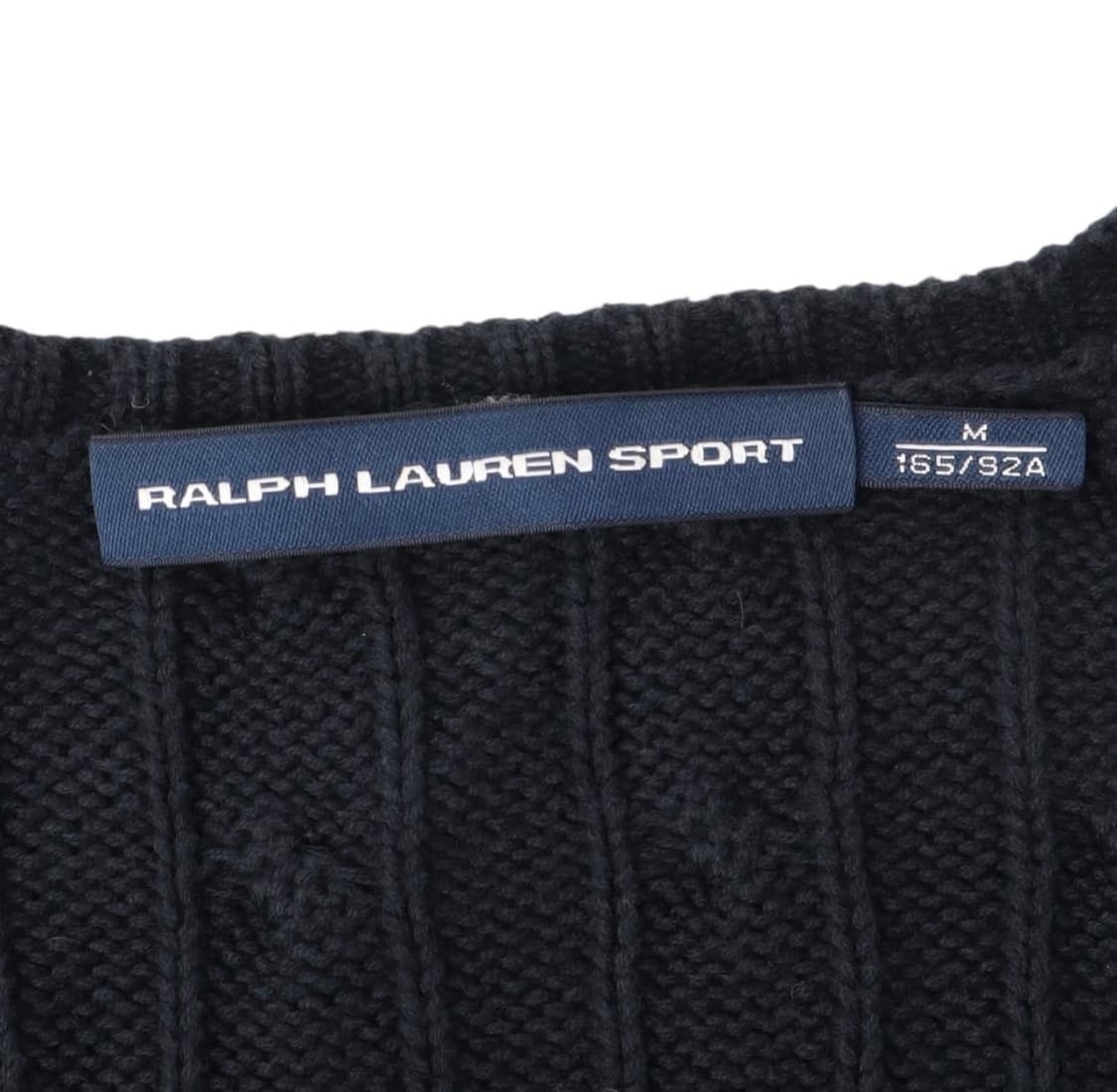 폴로 랄프로렌 다크네이비 케이블 브이넥 니트 스웨터 상품이미지3