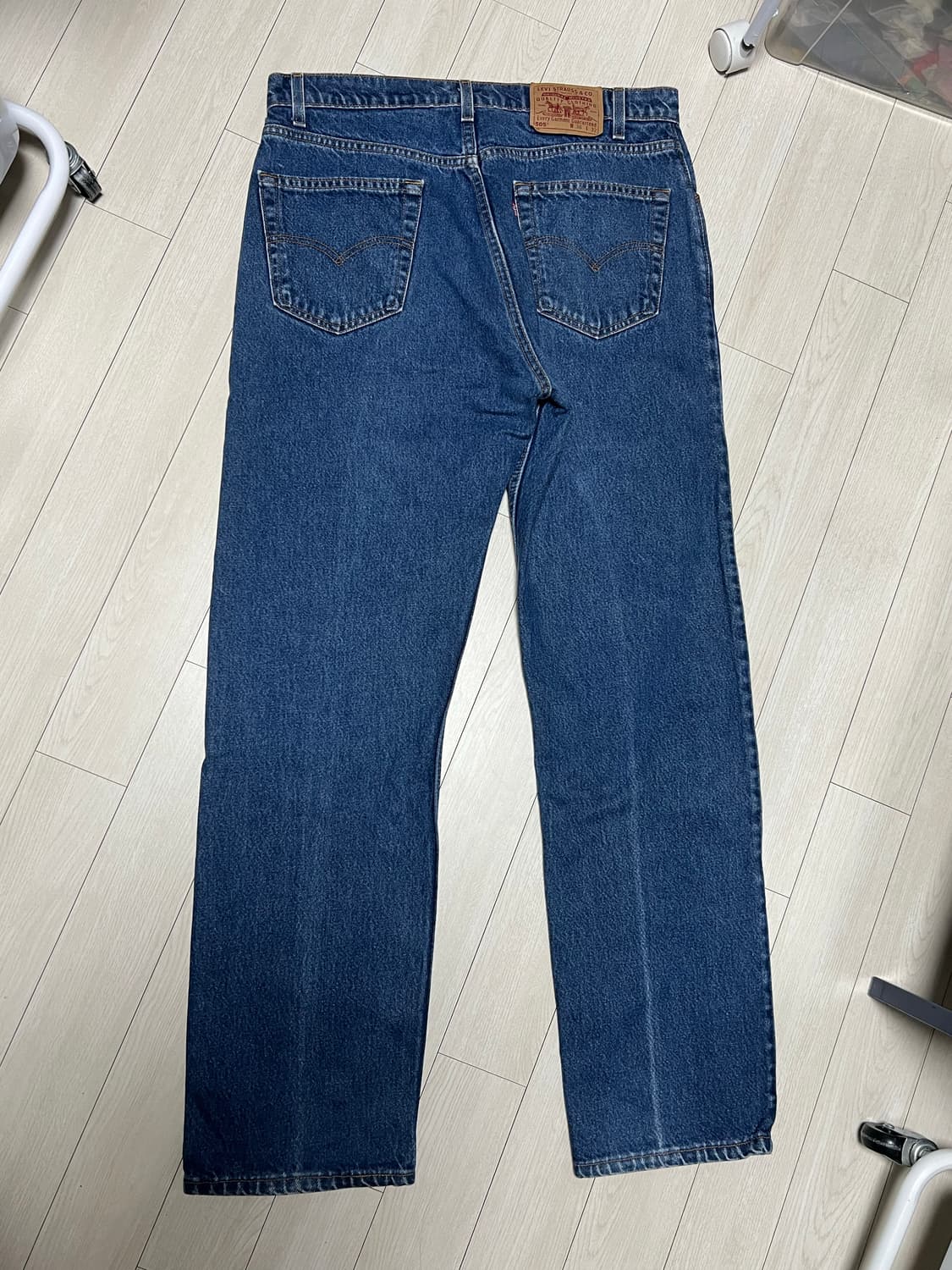 90s메이드인USA리바이스505진청데님팬츠 36x32 상품이미지6