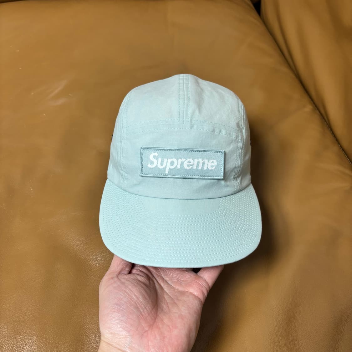 슈프림 캠프캡 모자 박스로고 23fw 왁스 코튼 아이스 상품이미지3